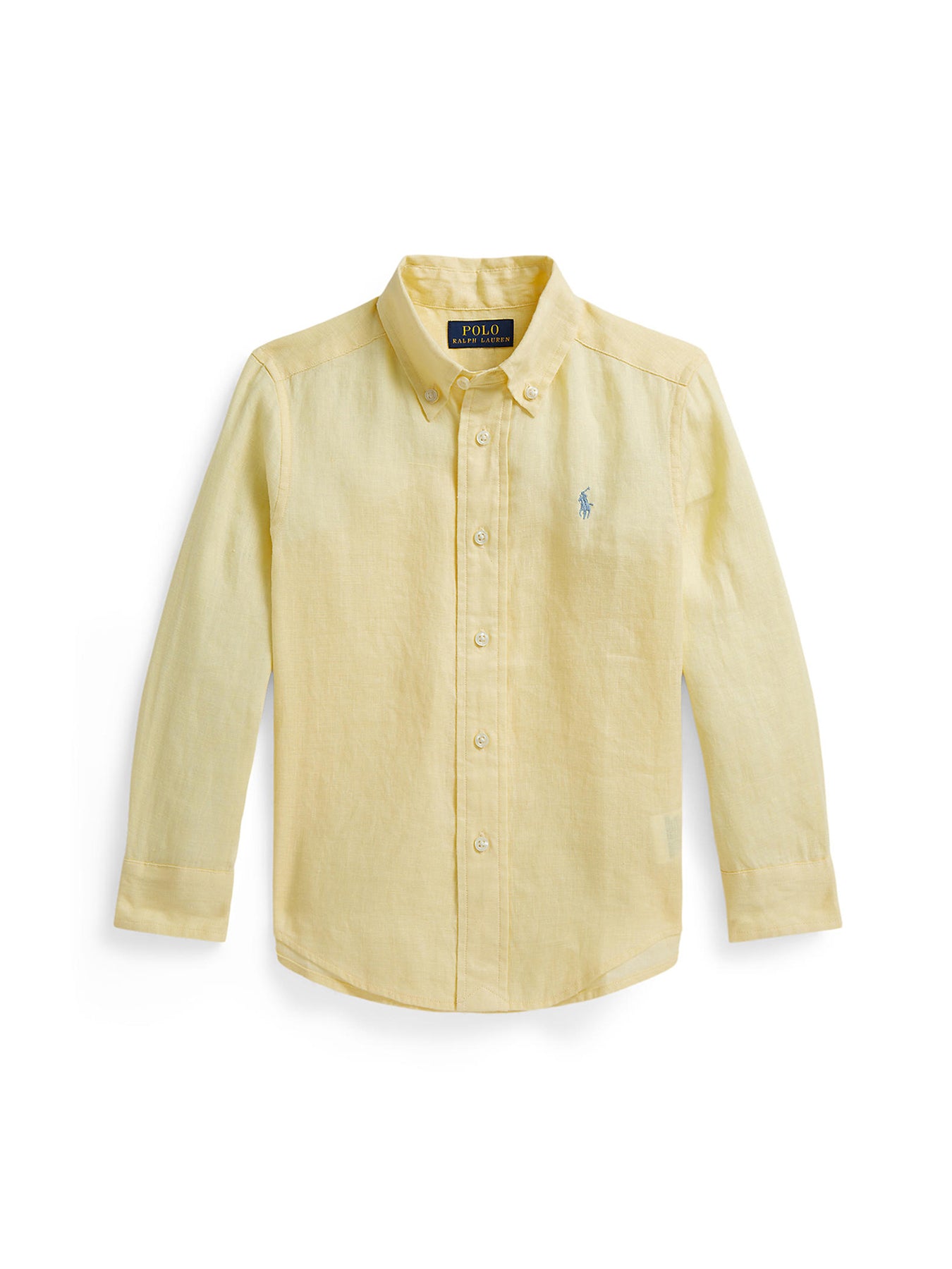 Kids' Linen Sport Shirt Yellow