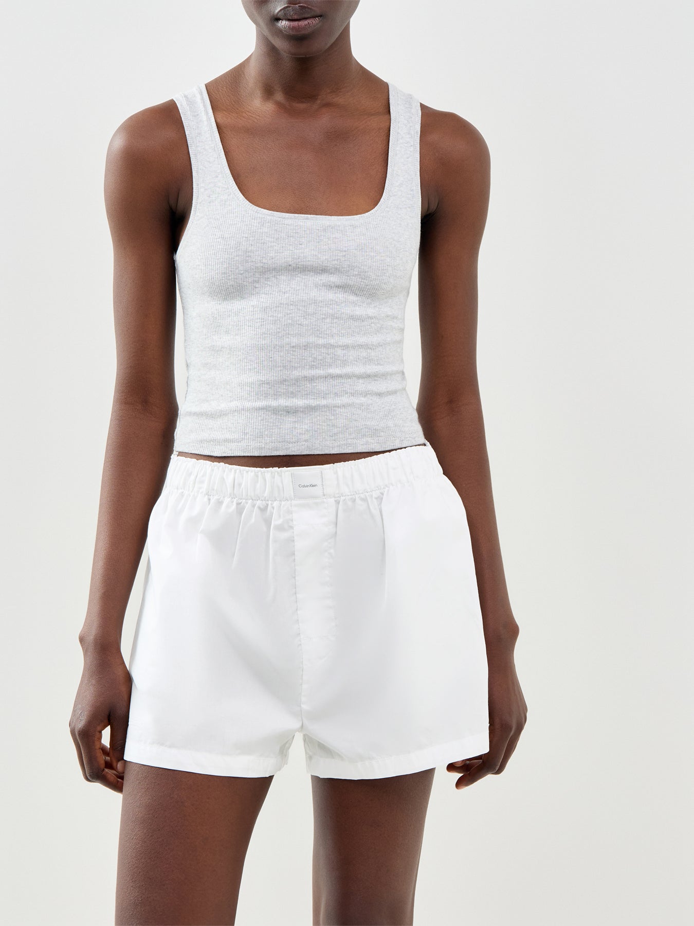 Cotton Poplin Pyjama Shorts White