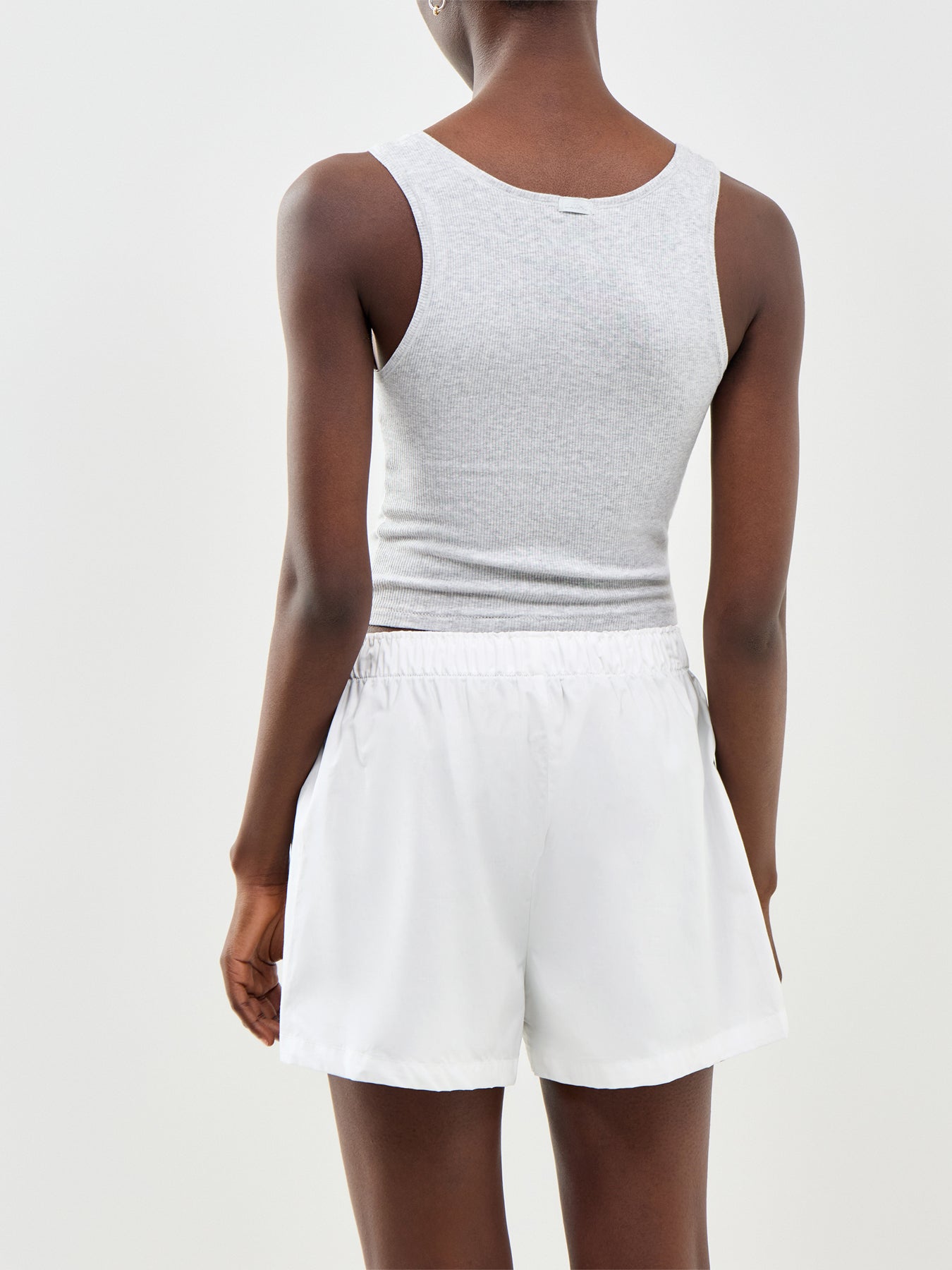 Cotton Poplin Pyjama Shorts White