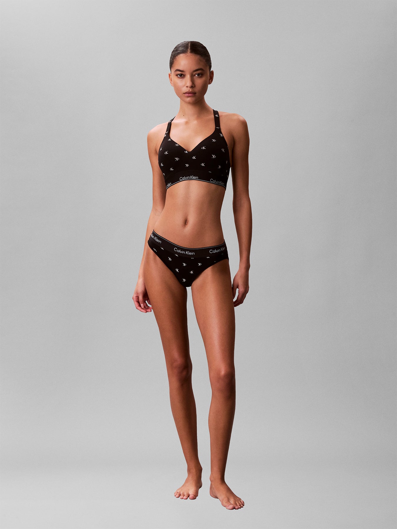 Cotton Modal Lift Bralette Black