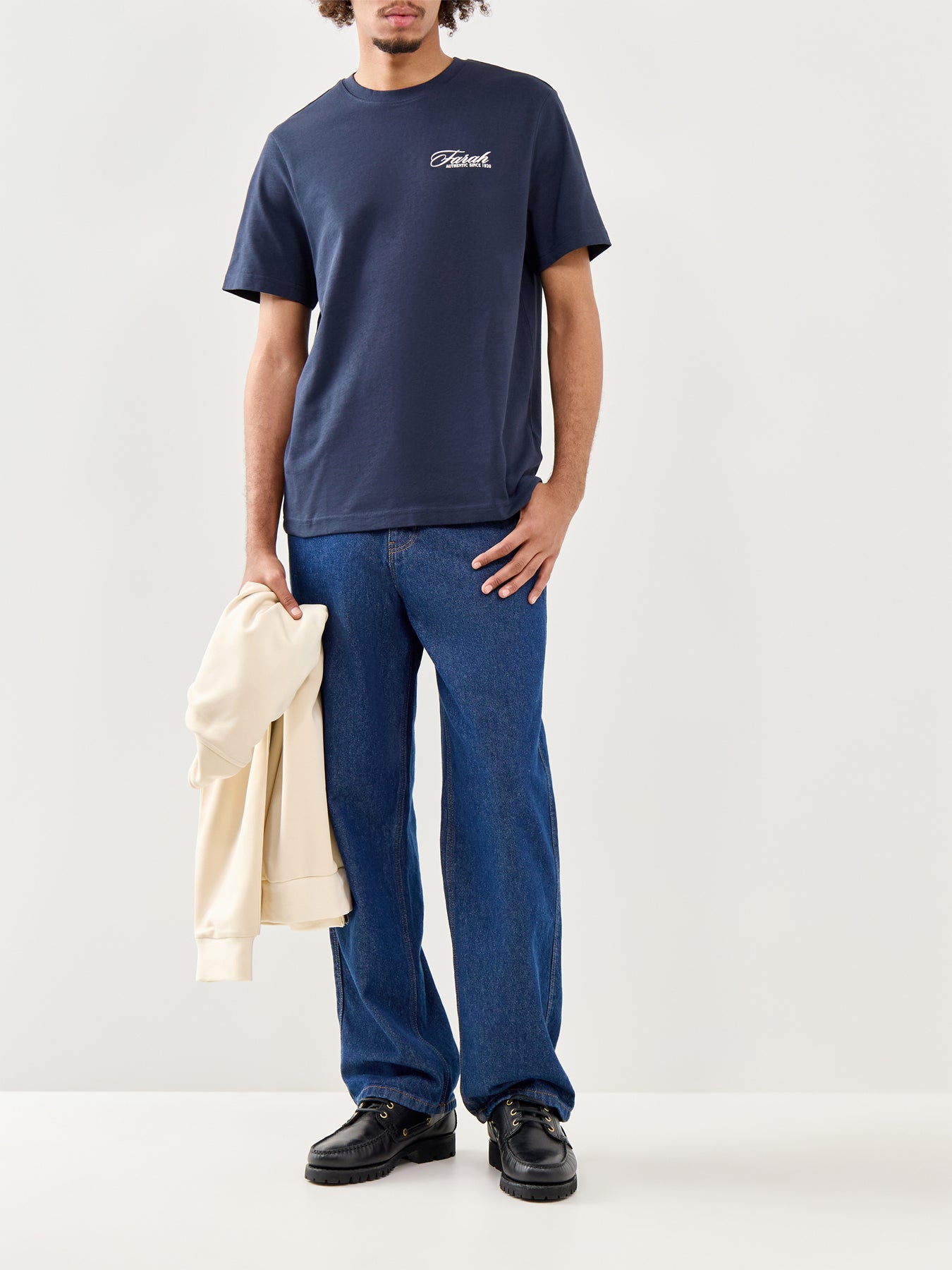 Graphic Organic Cotton T-Shirt Navy