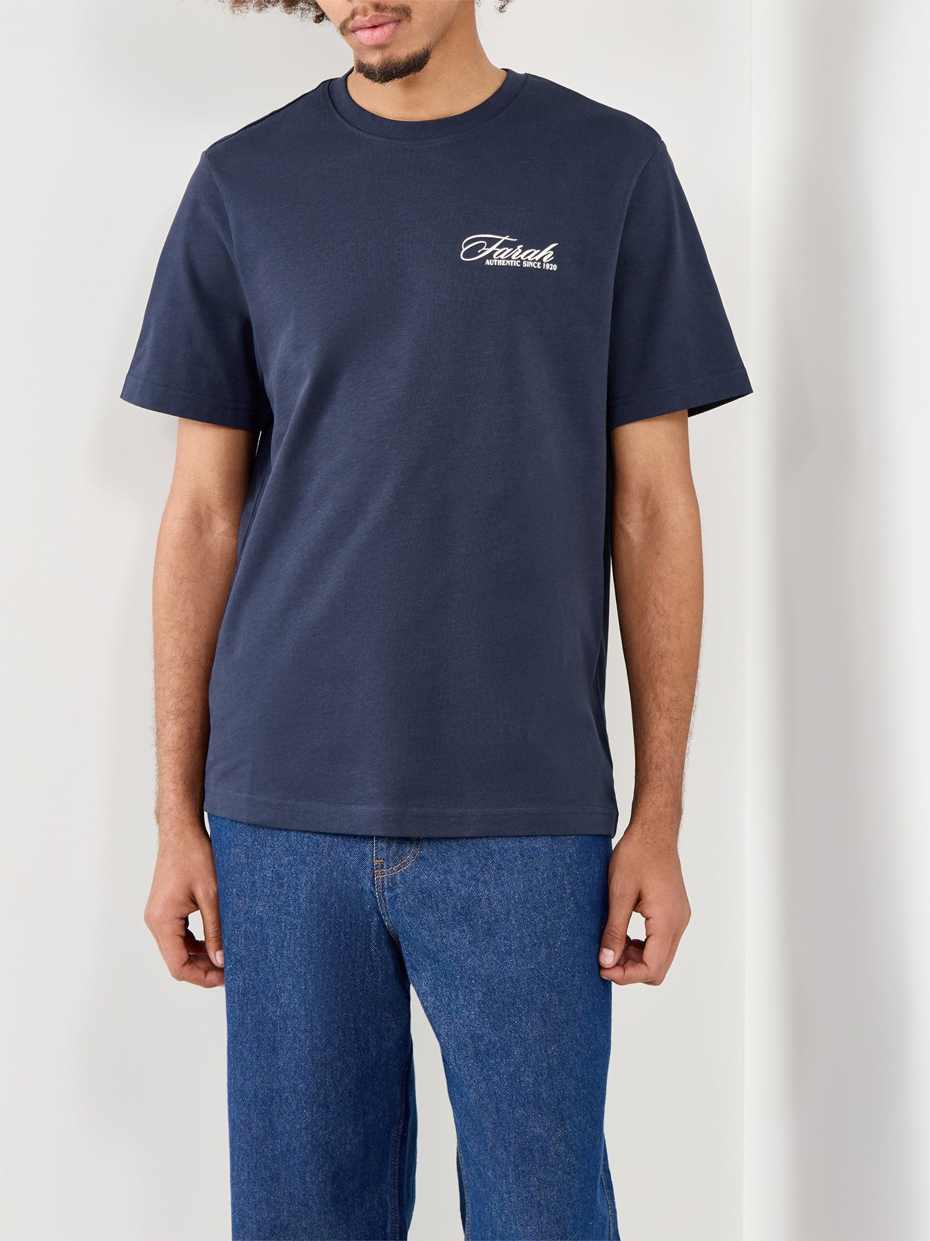 Graphic Organic Cotton T-Shirt Navy