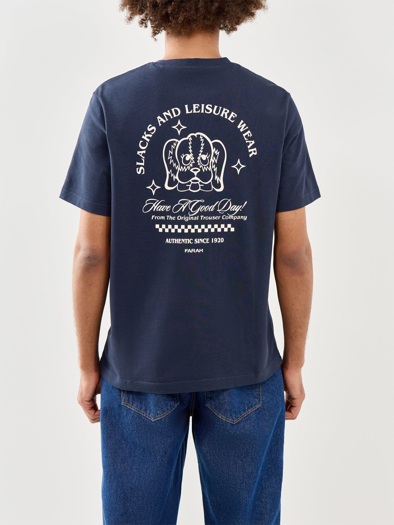 Graphic Organic Cotton T-Shirt Navy