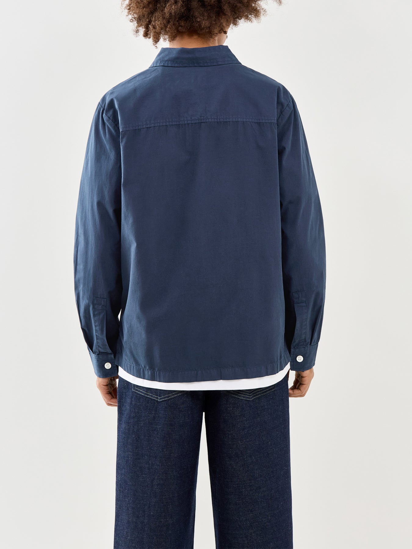 Cotton Long Sleeve Shirt Navy