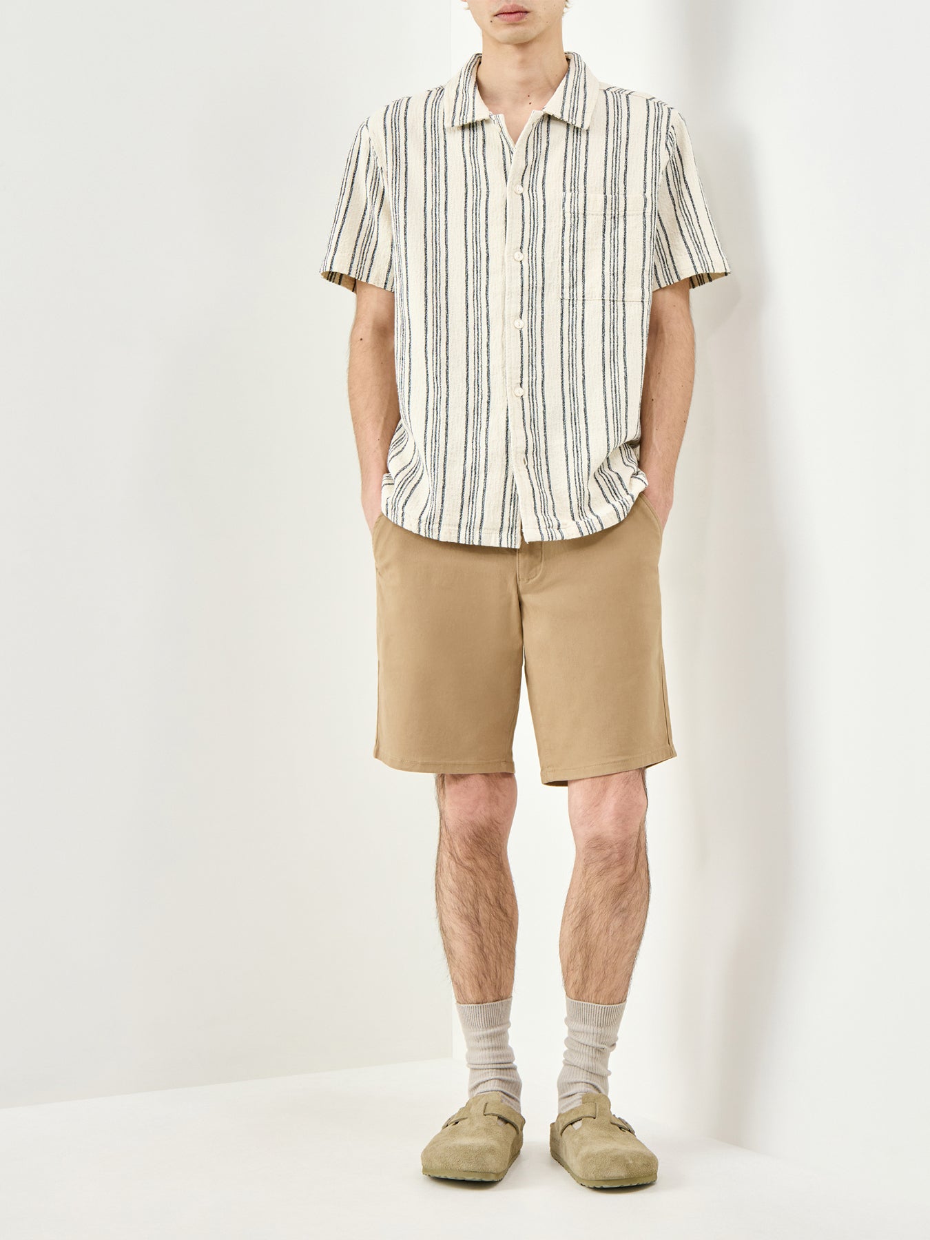 Twill Shorts Beige