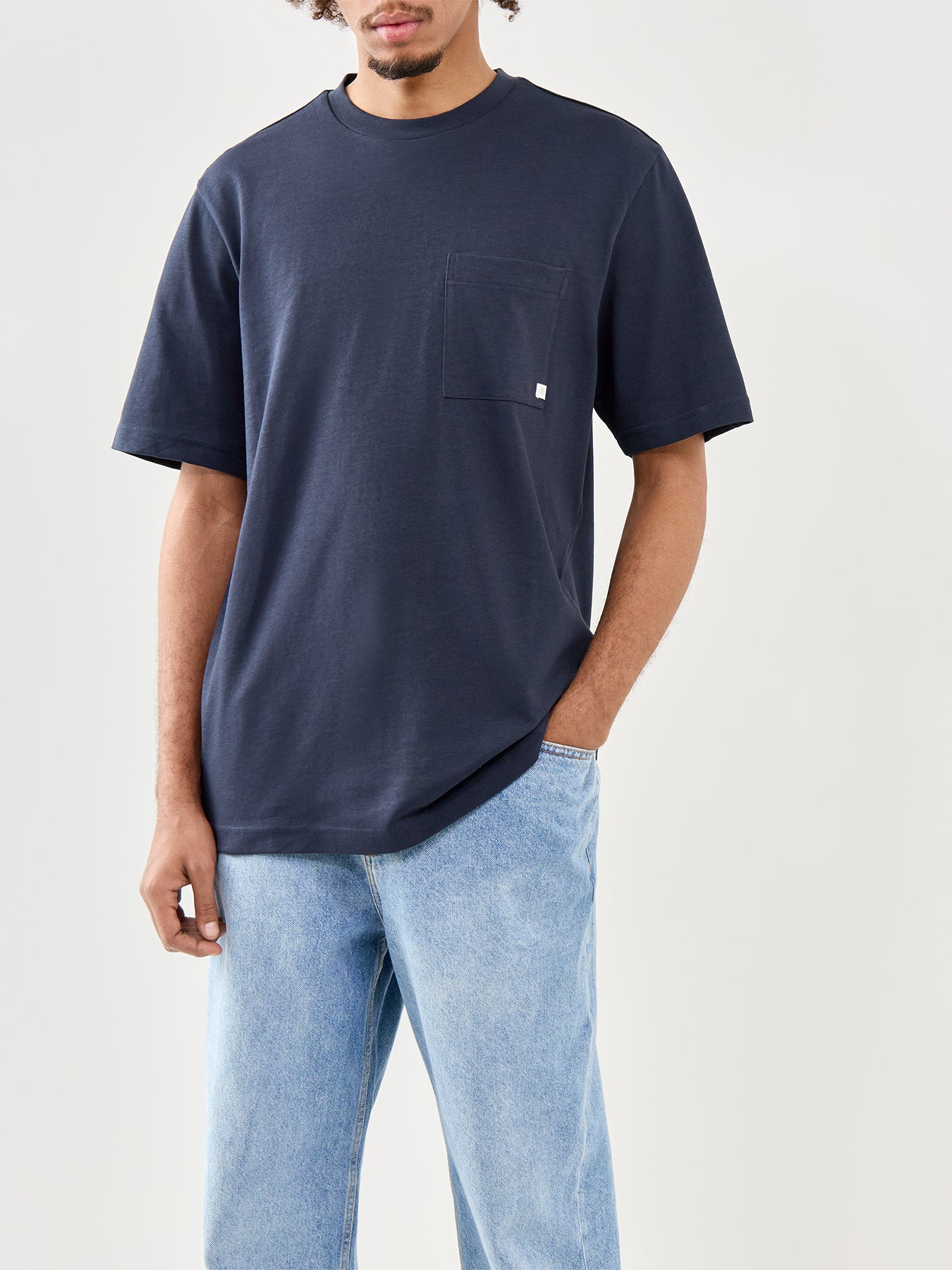 Stacy Box Pocket T-Shirt Navy