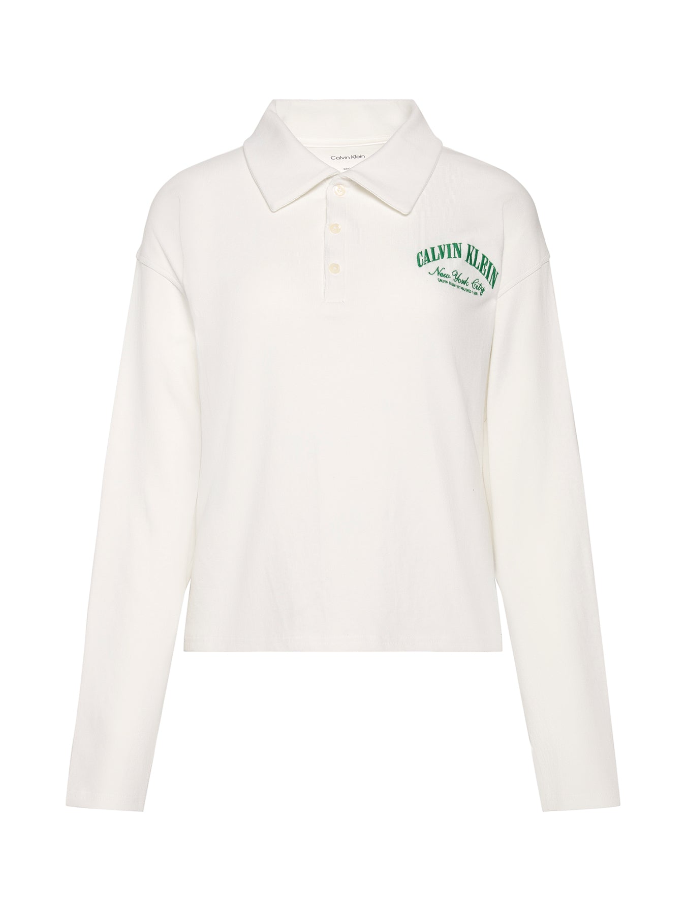 Logo Cotton Jersey Polo Pyjama Top White
