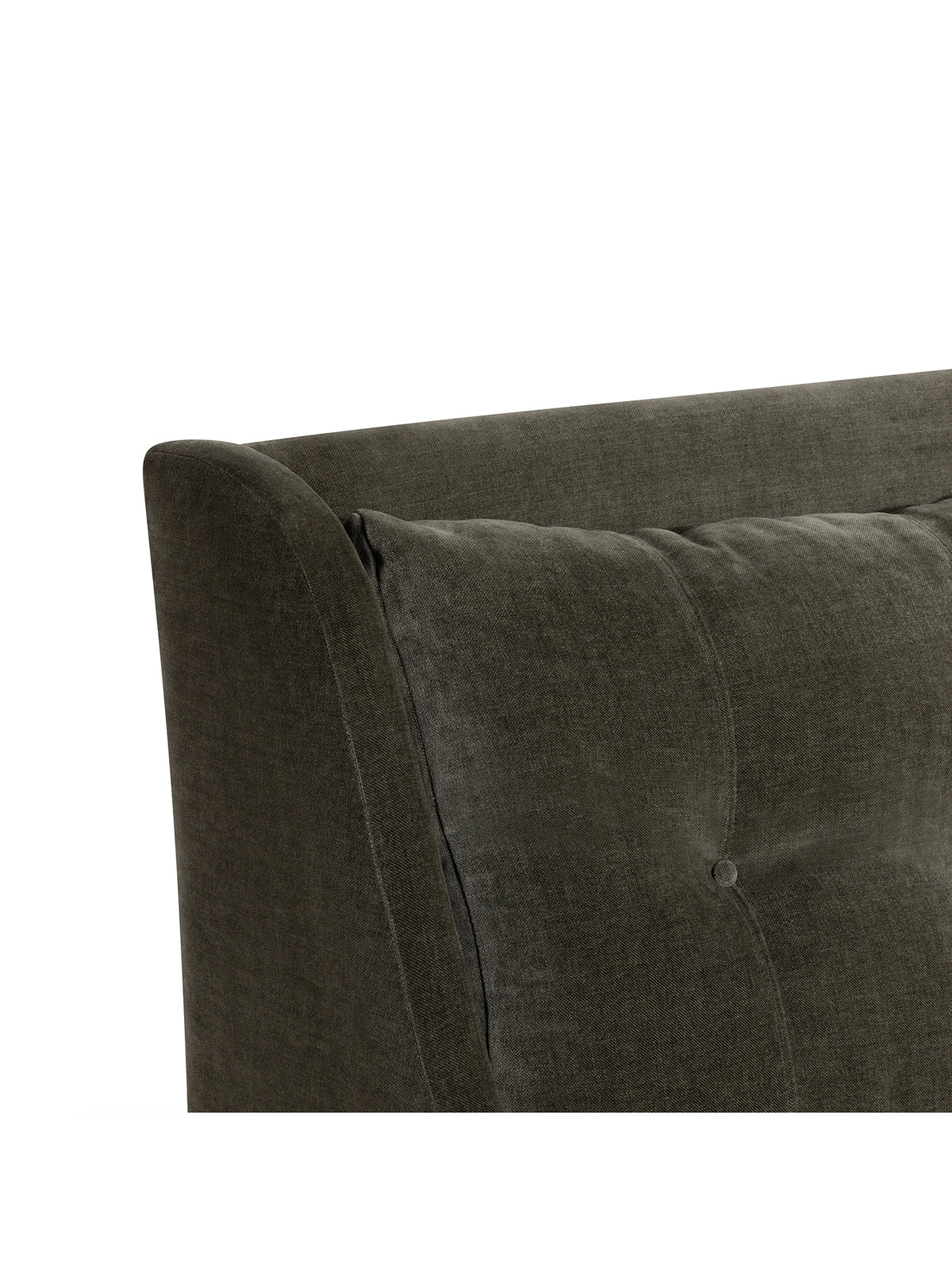 Raul Green Velvet King Bed Frame with Padded Headboard