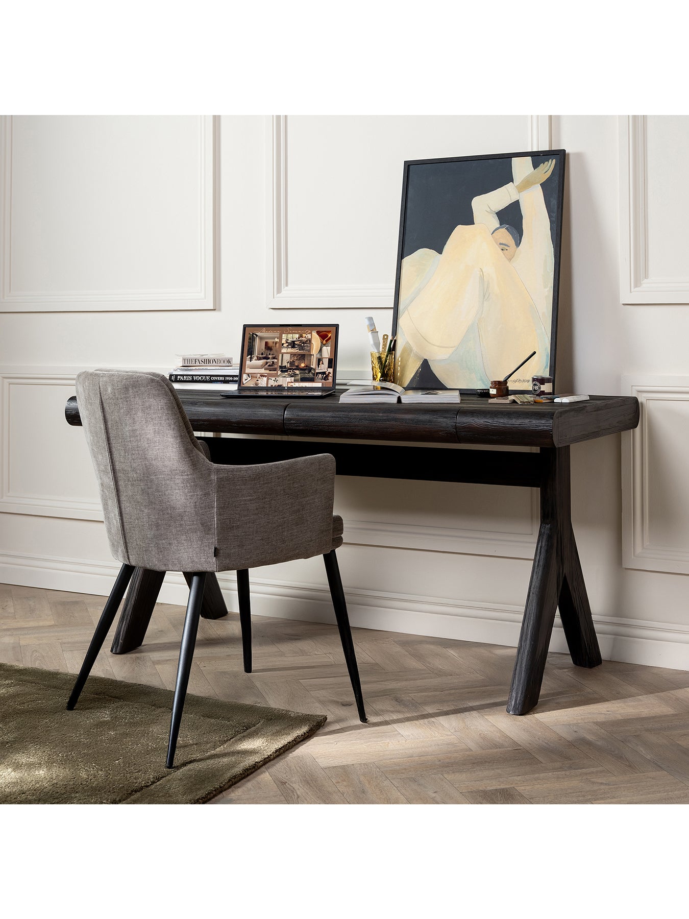 Elstow Office Desk Black