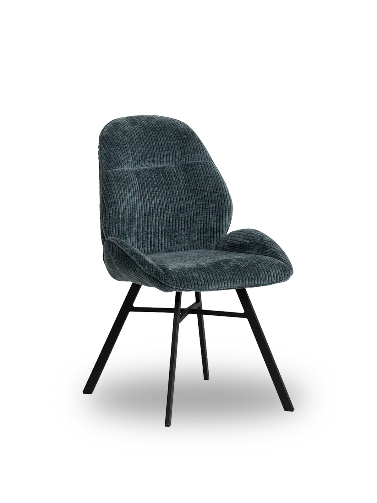 Ulza Dark Teal Fabric Dining Chair