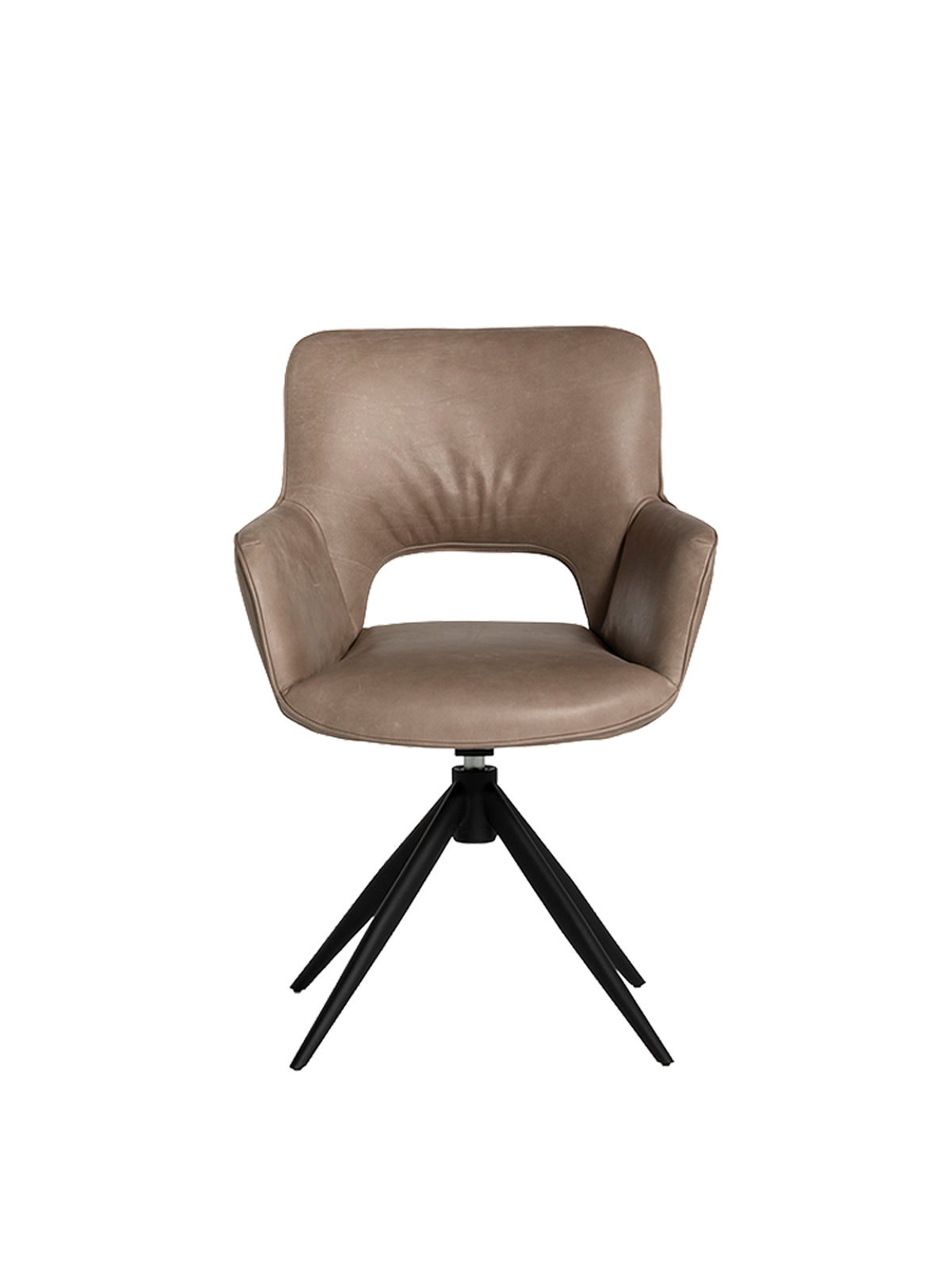 Kiri Taupe Leather Dining Chair