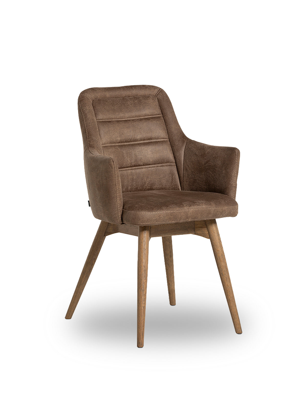 Hida Brown Fabric Dining Chair