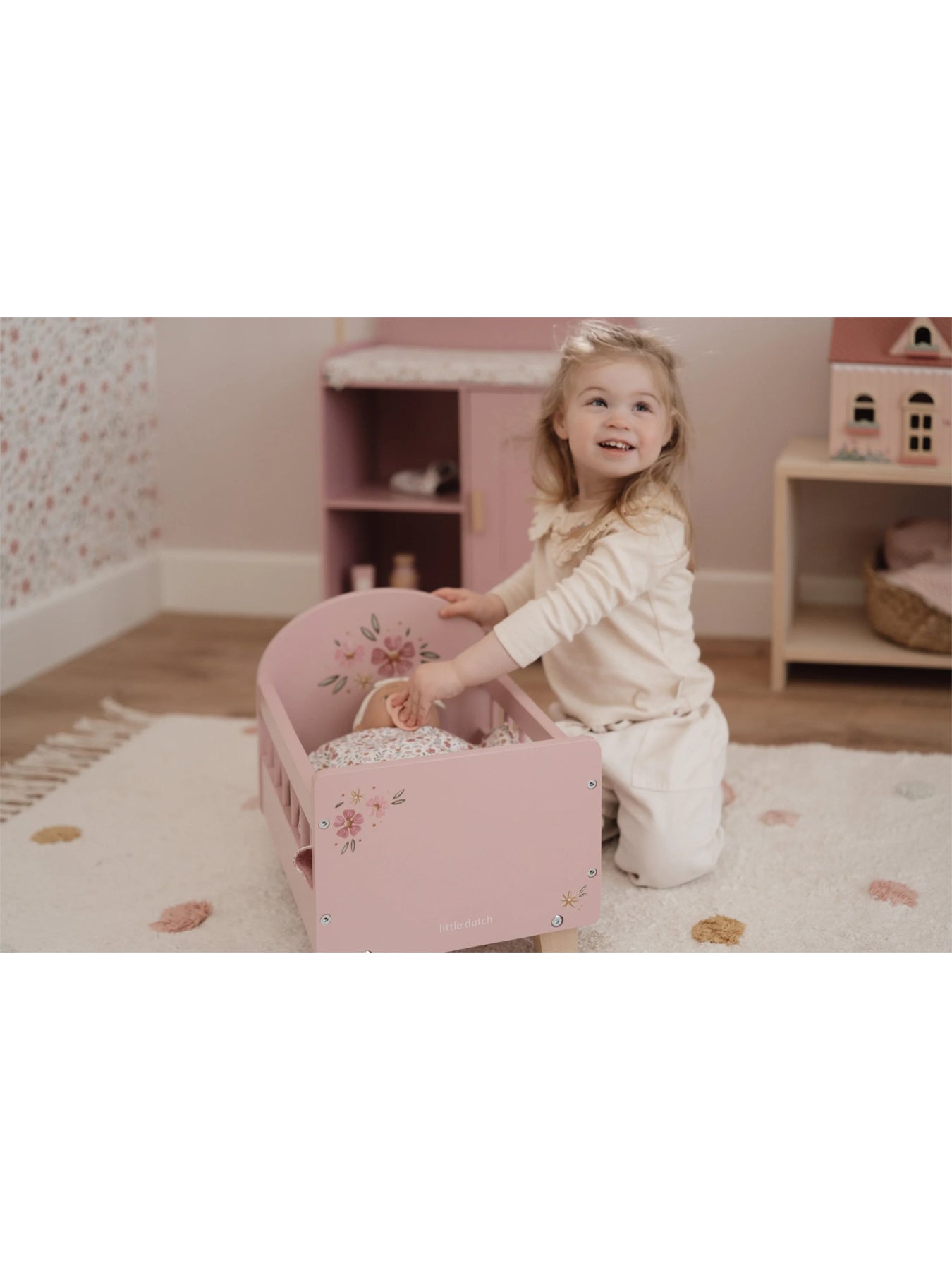 Wooden Doll Bed