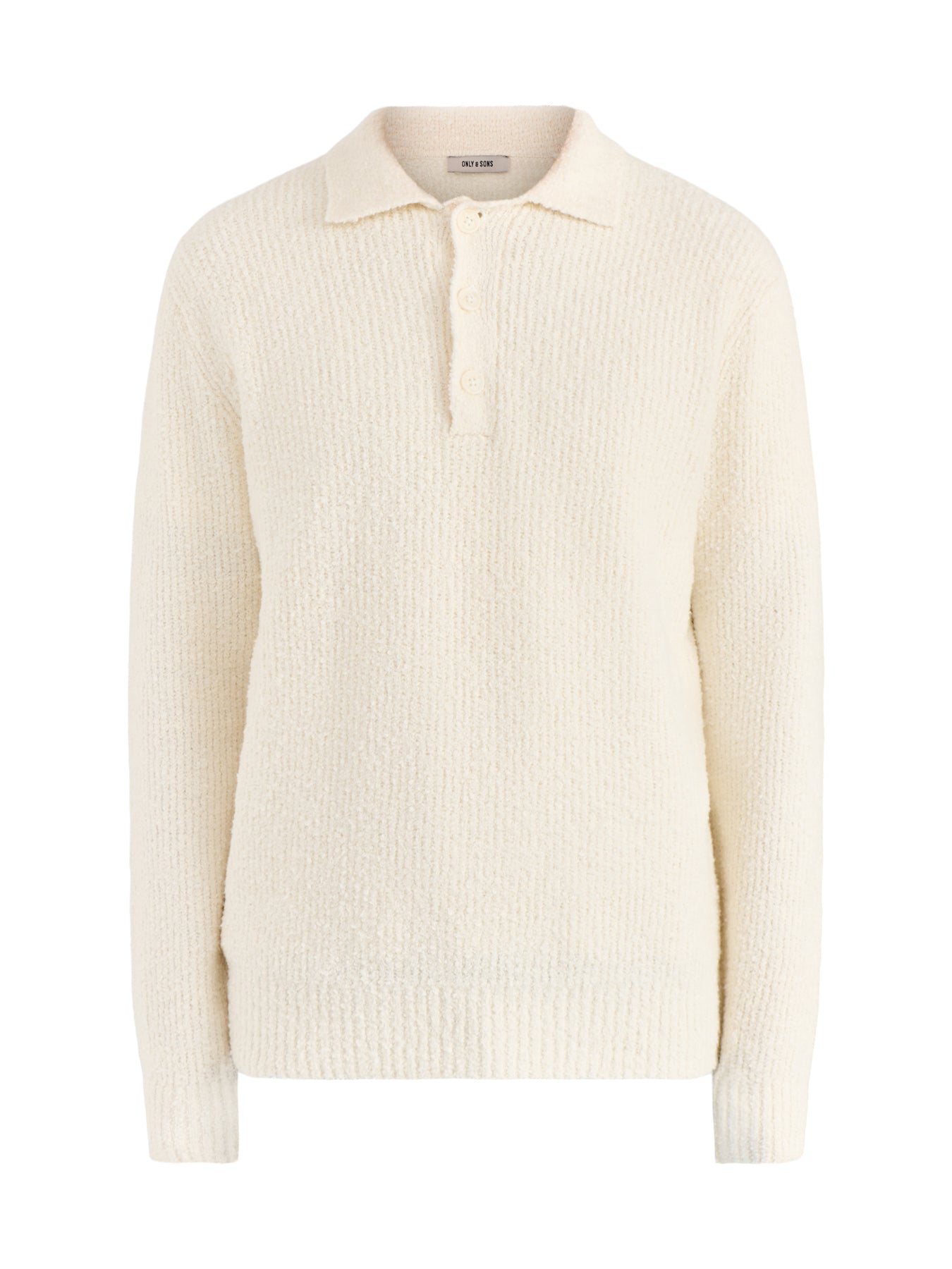 Onsdale Relaxed Long Sleeve Polo Knit Cream