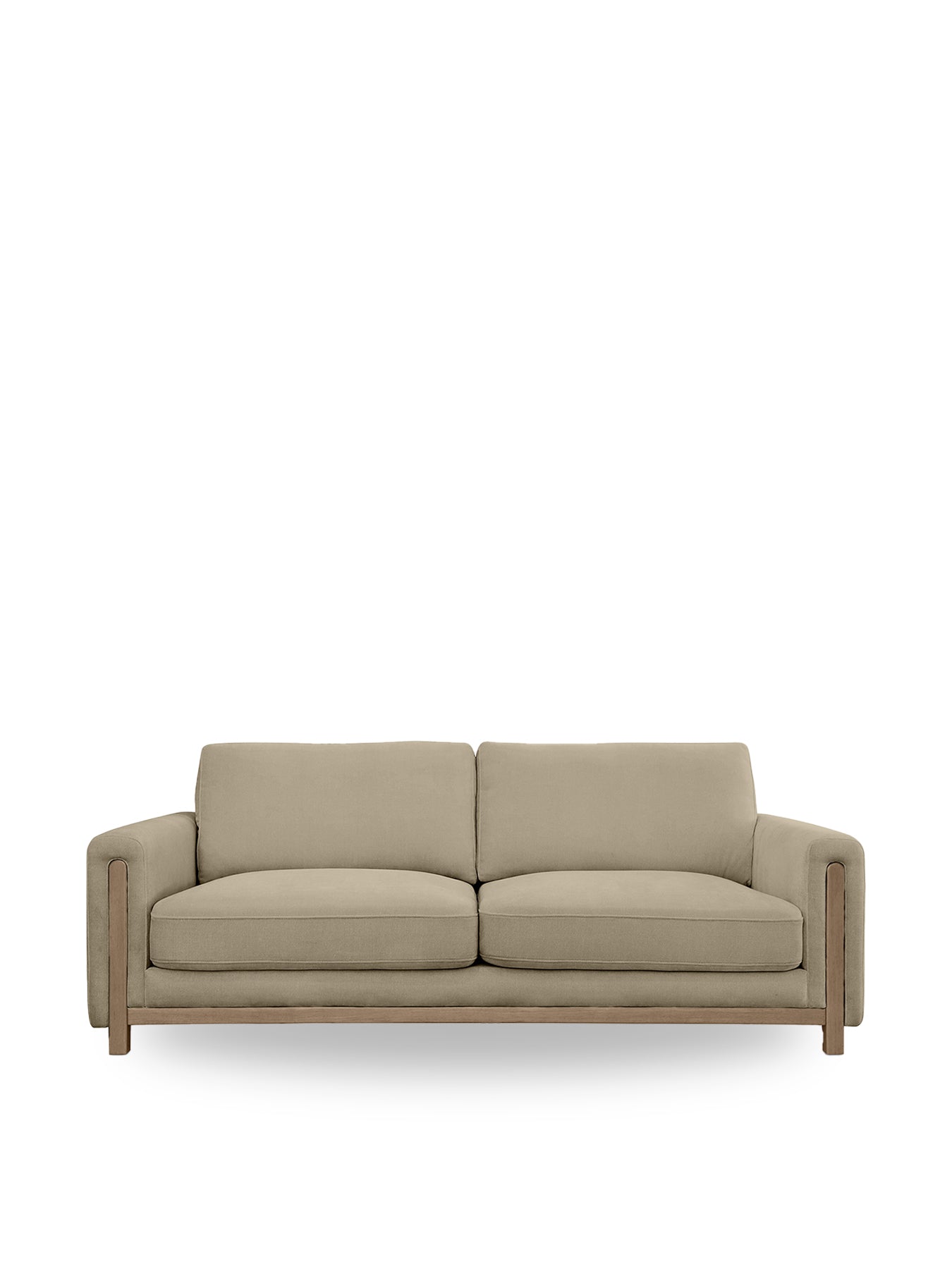 Reynard Fabric Three Seater Sofa Neutral