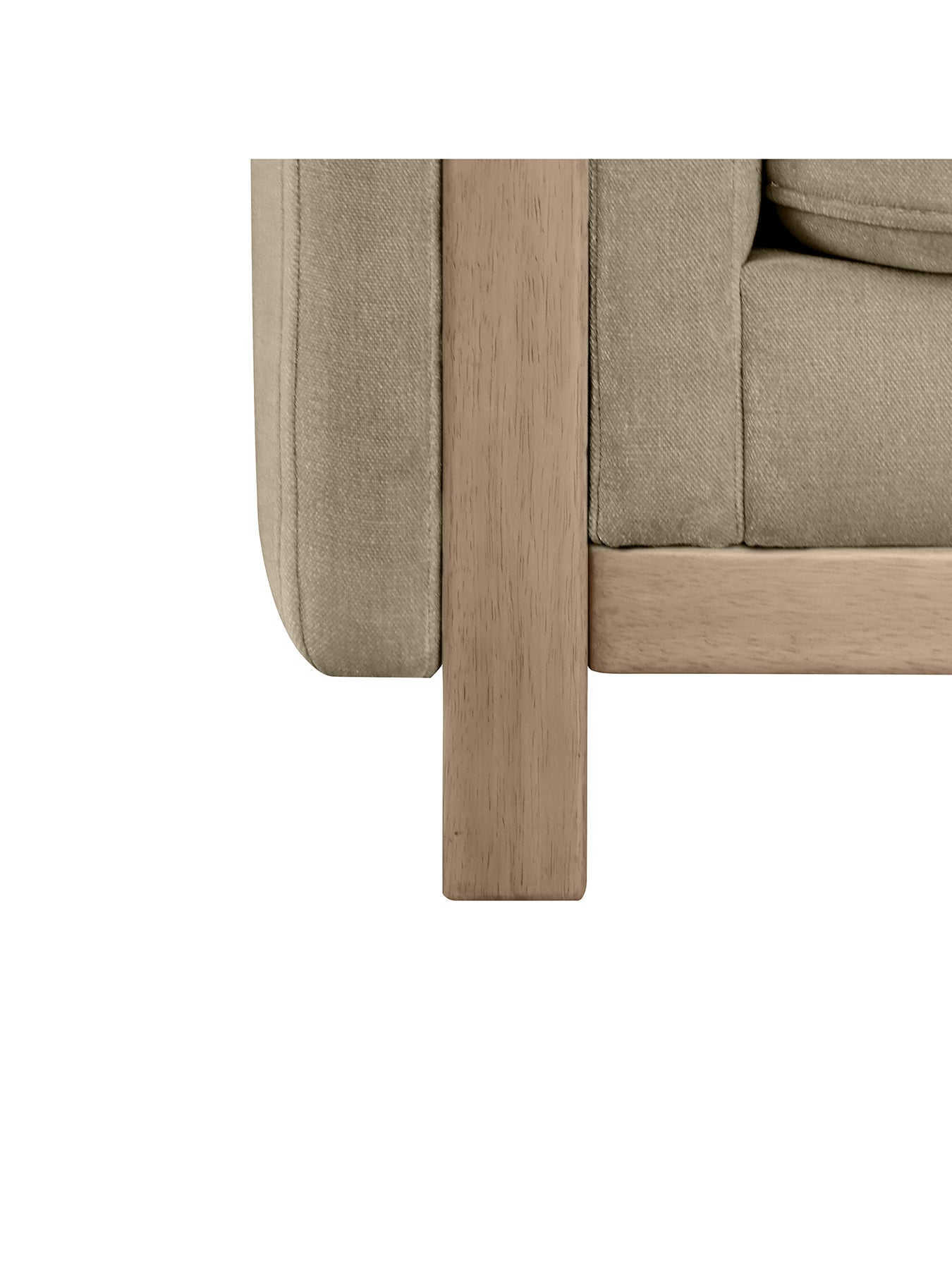 Reynard Fabric Three Seater Sofa Neutral