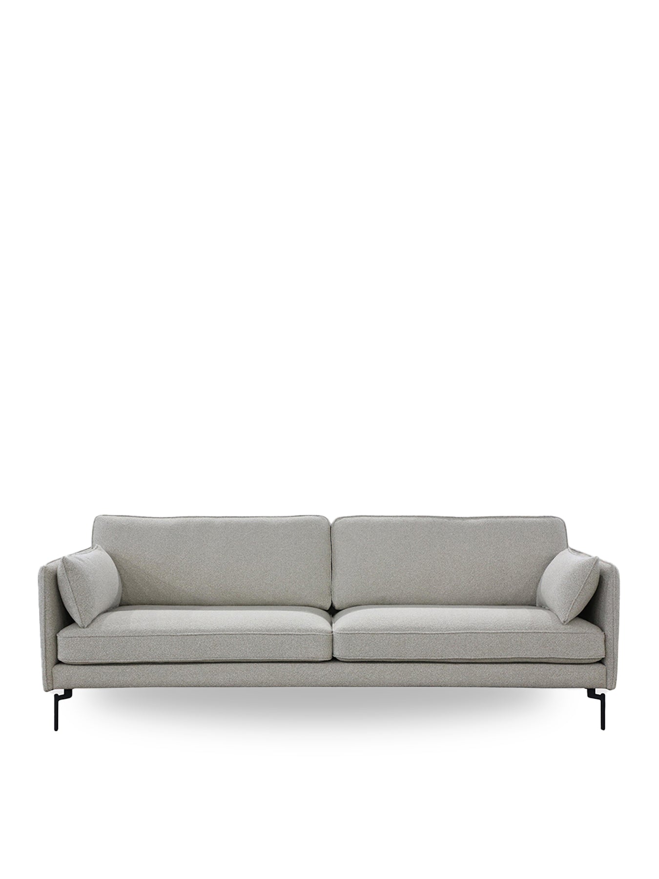 Juneau Grey Fabric Three Seater Sofa