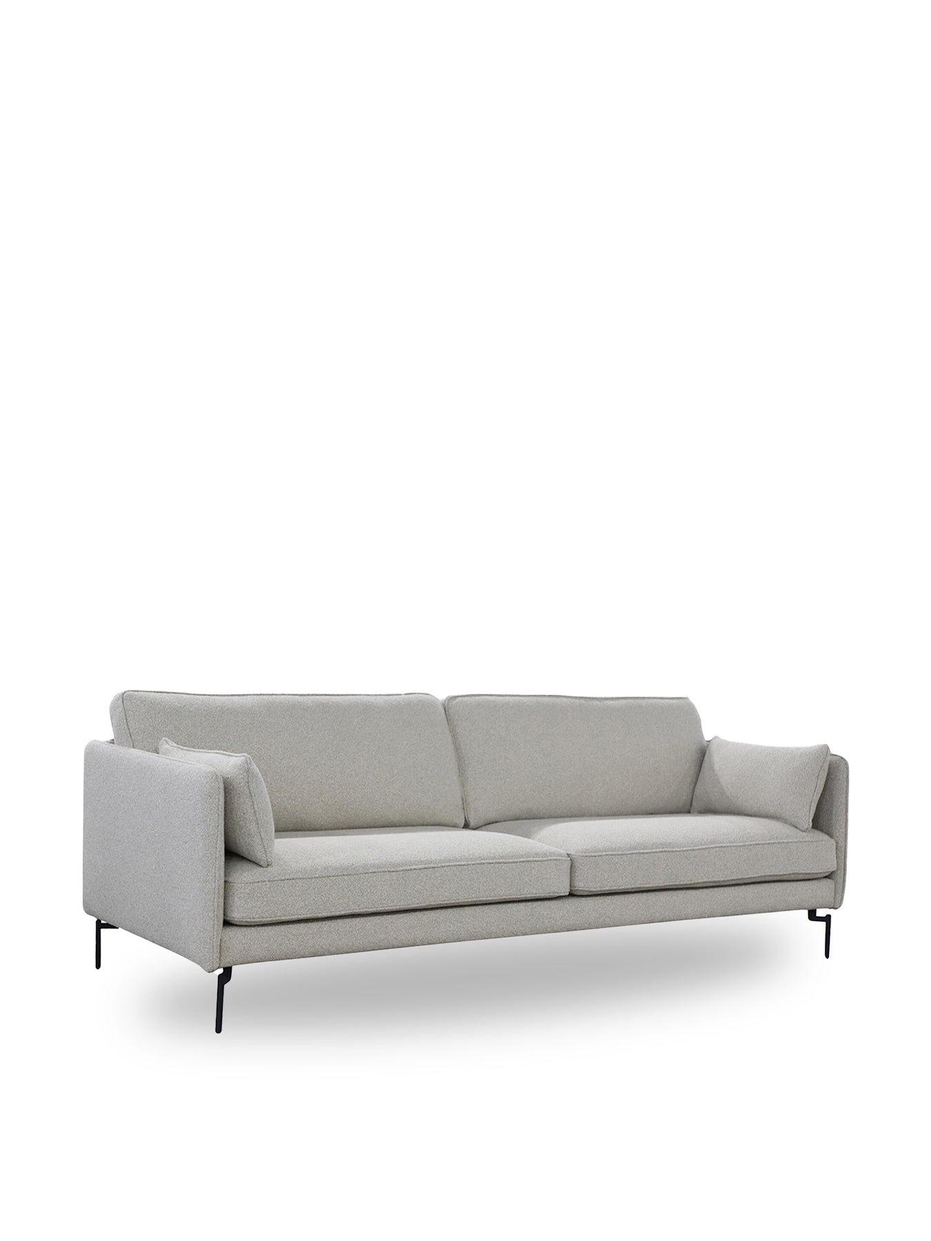 Juneau Grey Fabric Three Seater Sofa