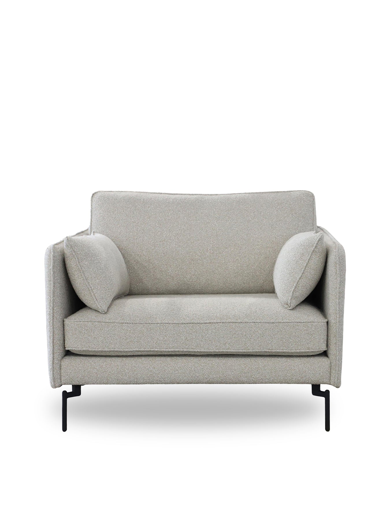 Juneau Grey Fabric Armchair