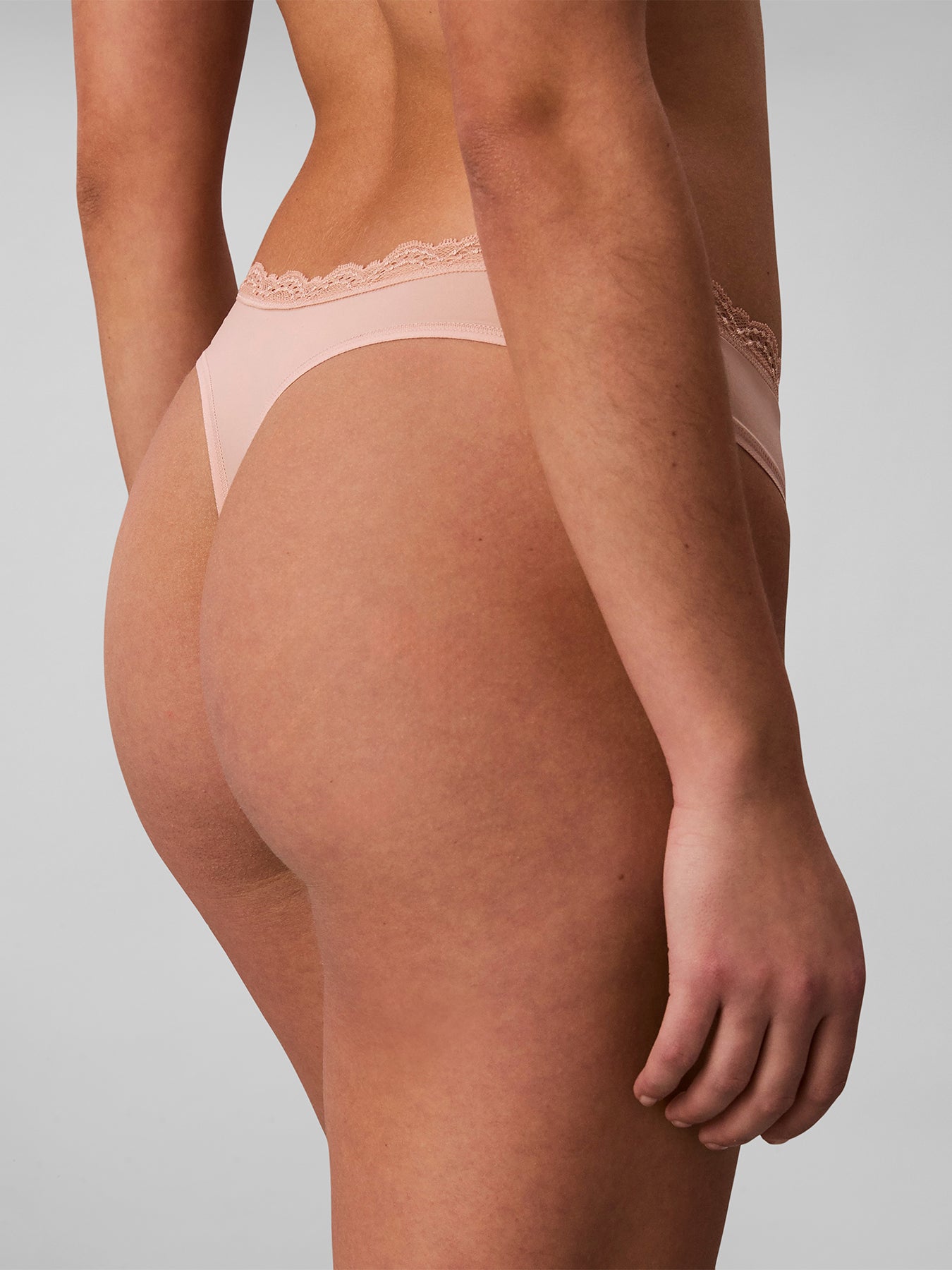 Microfibre Stretch Thong Pink