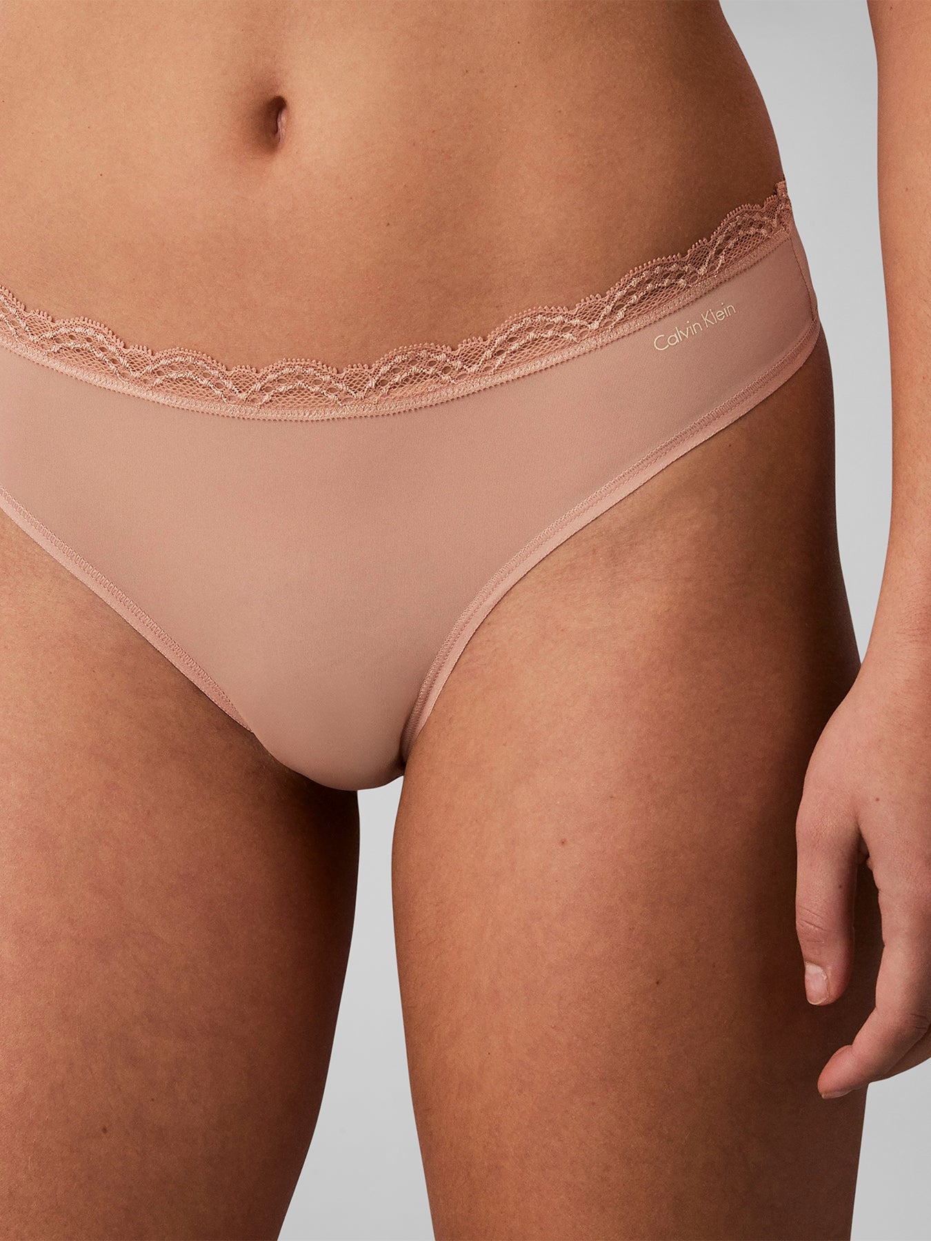 Microfibre Stretch Thong Pink