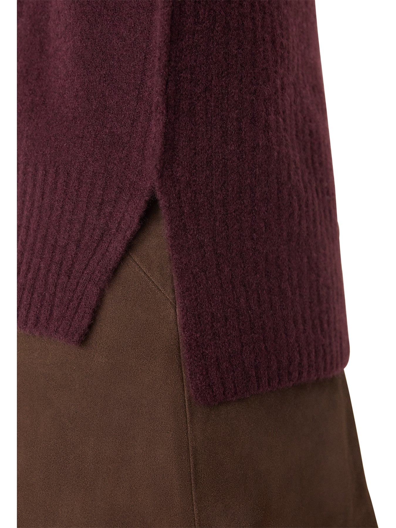 Roll Neck Wool Mix Jumper Red