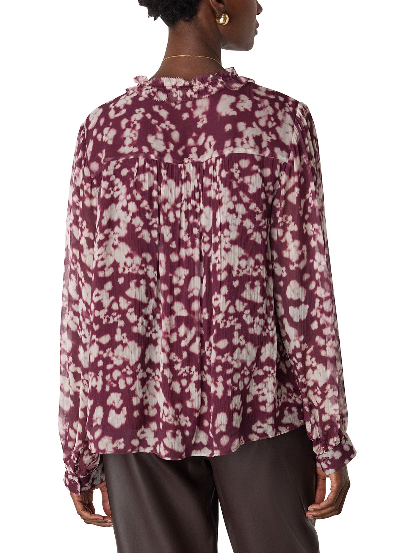 Inky Floral Long Sleeve Blouse Multi