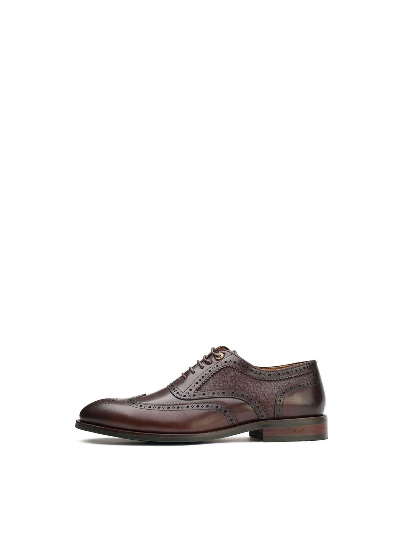 Diplodocus Leather Brogue Shoes Brown