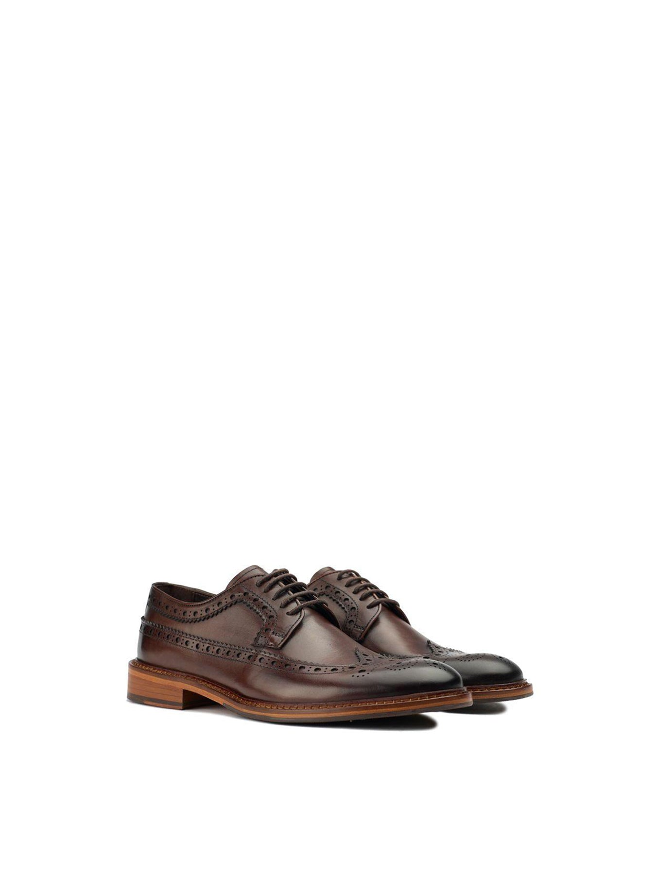 Etham Leather Brogue Shoes Tan