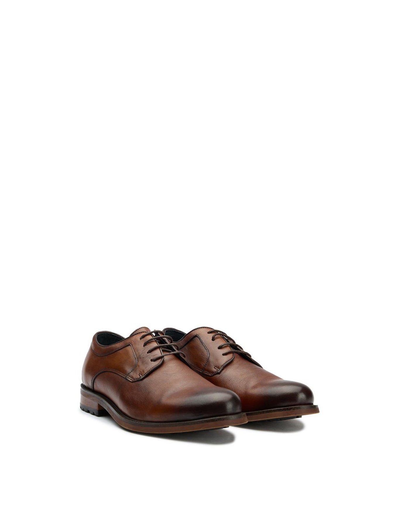 Level Leather Derby Shoes Tan