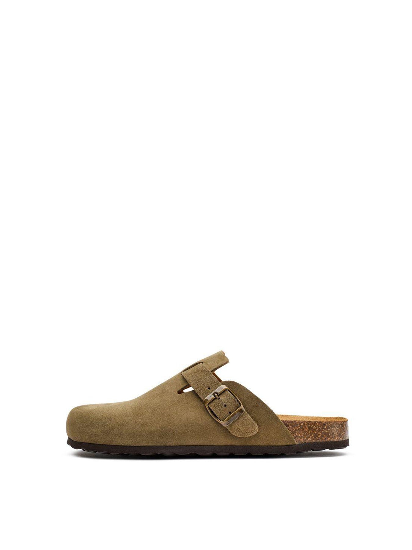 Nye Footbed Mule Sandals Khaki Green