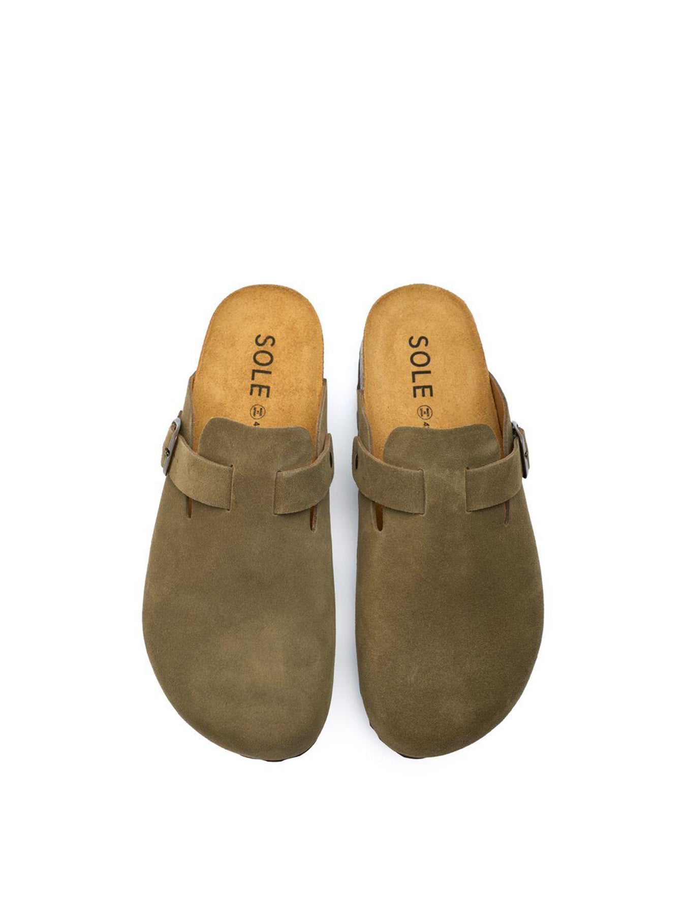 Nye Footbed Mule Sandals Khaki Green