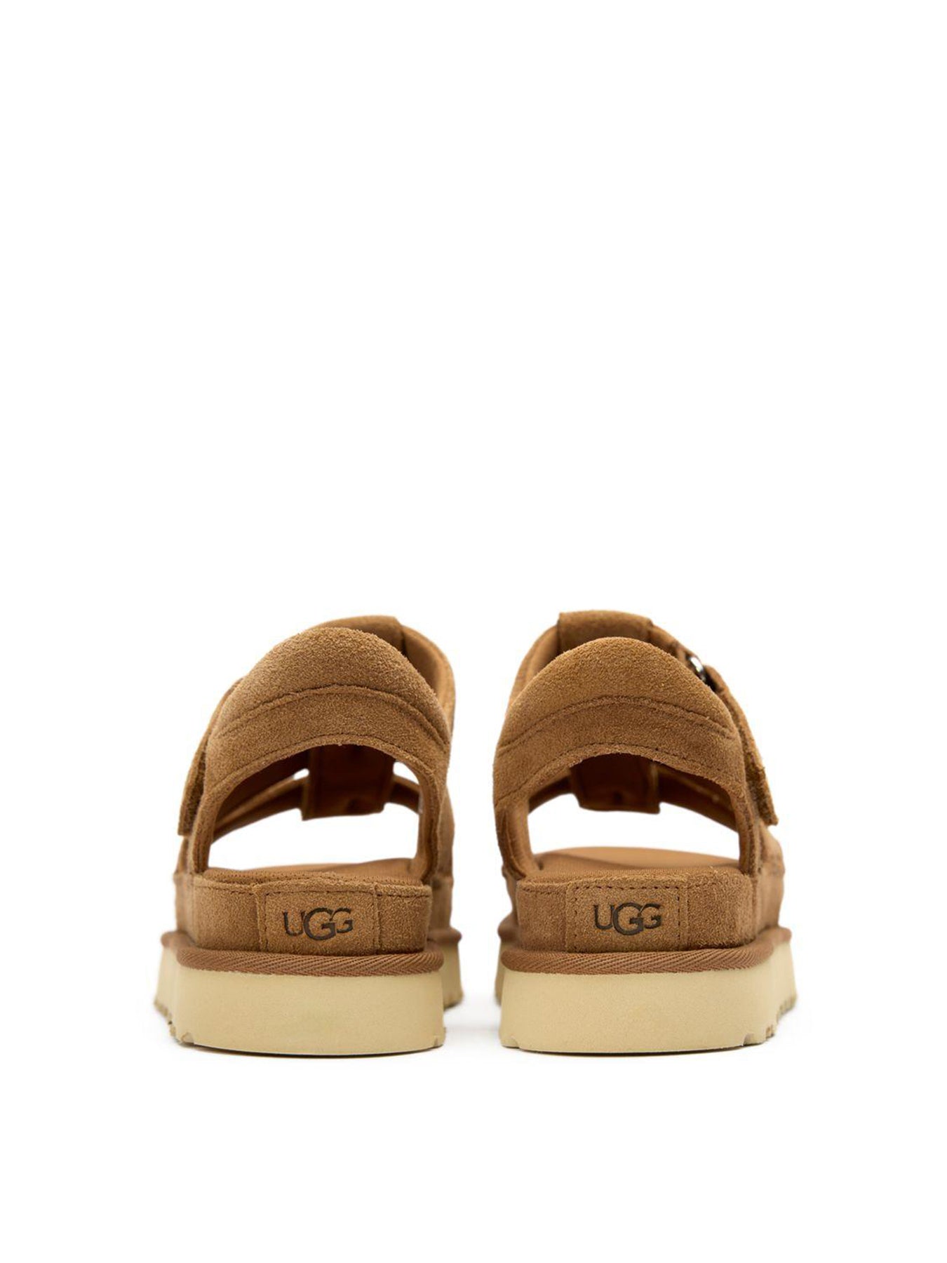 Womens Golden Star Strap Platform Sandals