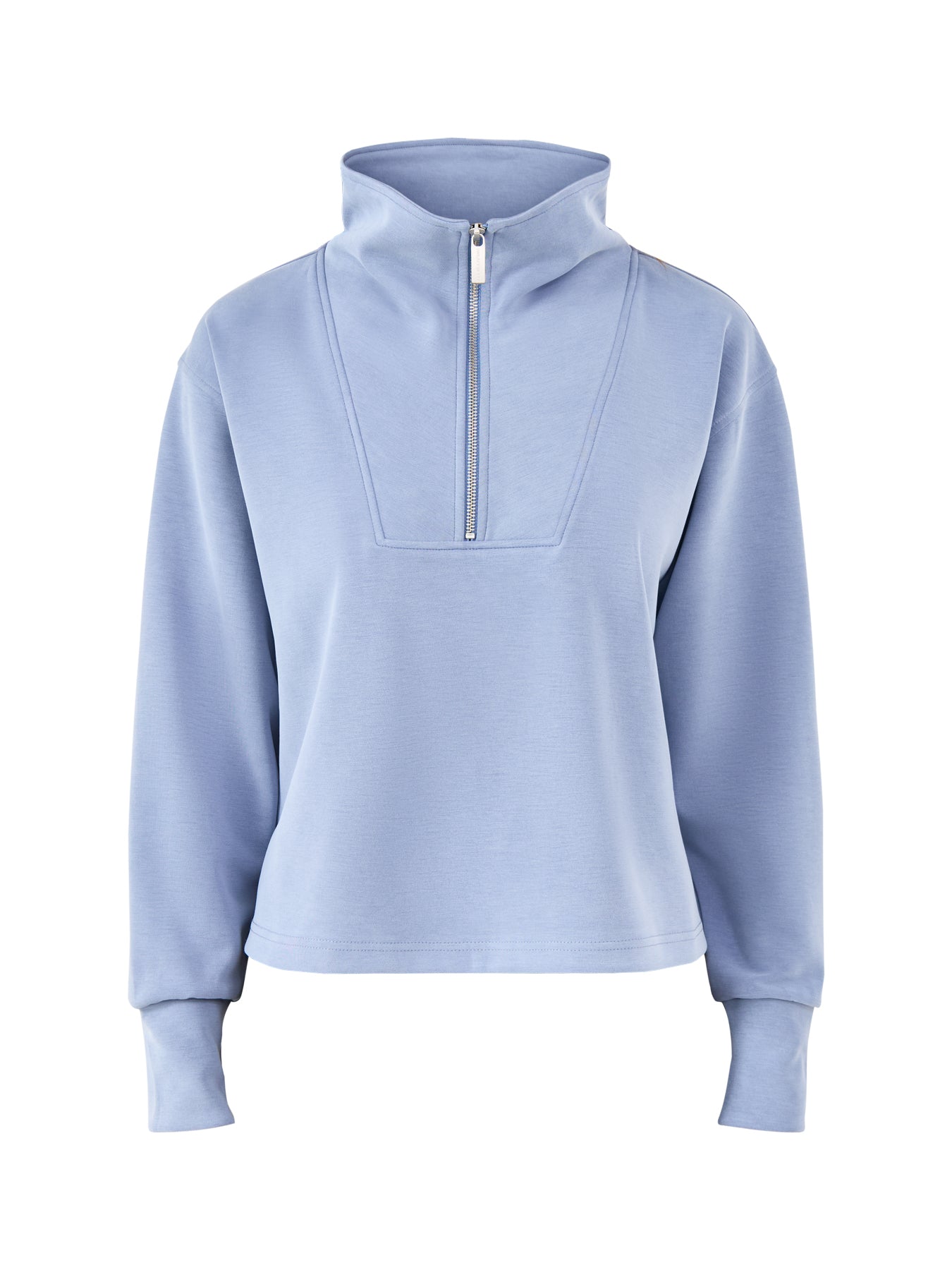 Sand Wash Half Zip Sweatshirt Blue