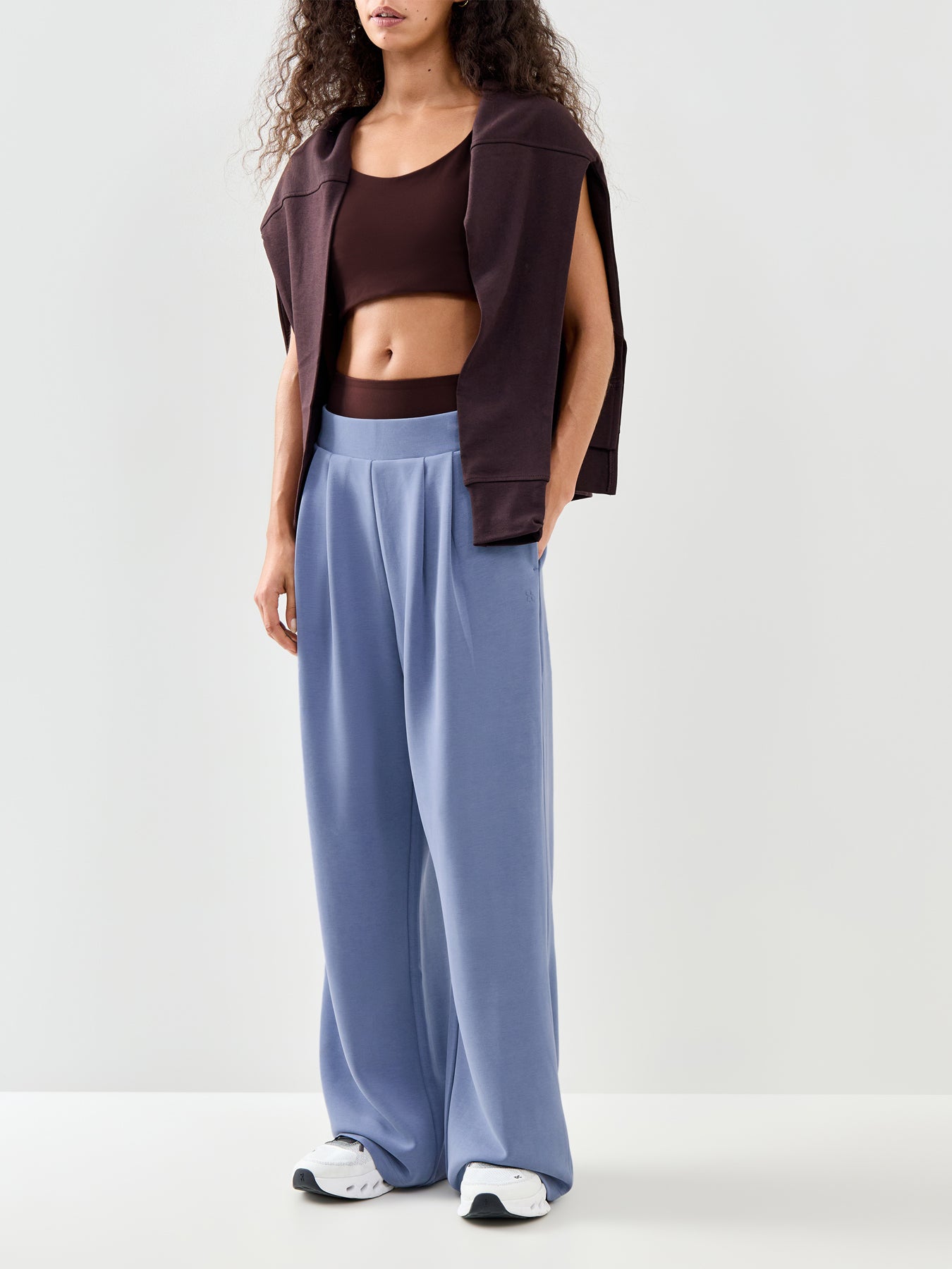 Sand Wash Wide Leg Trouser Blue