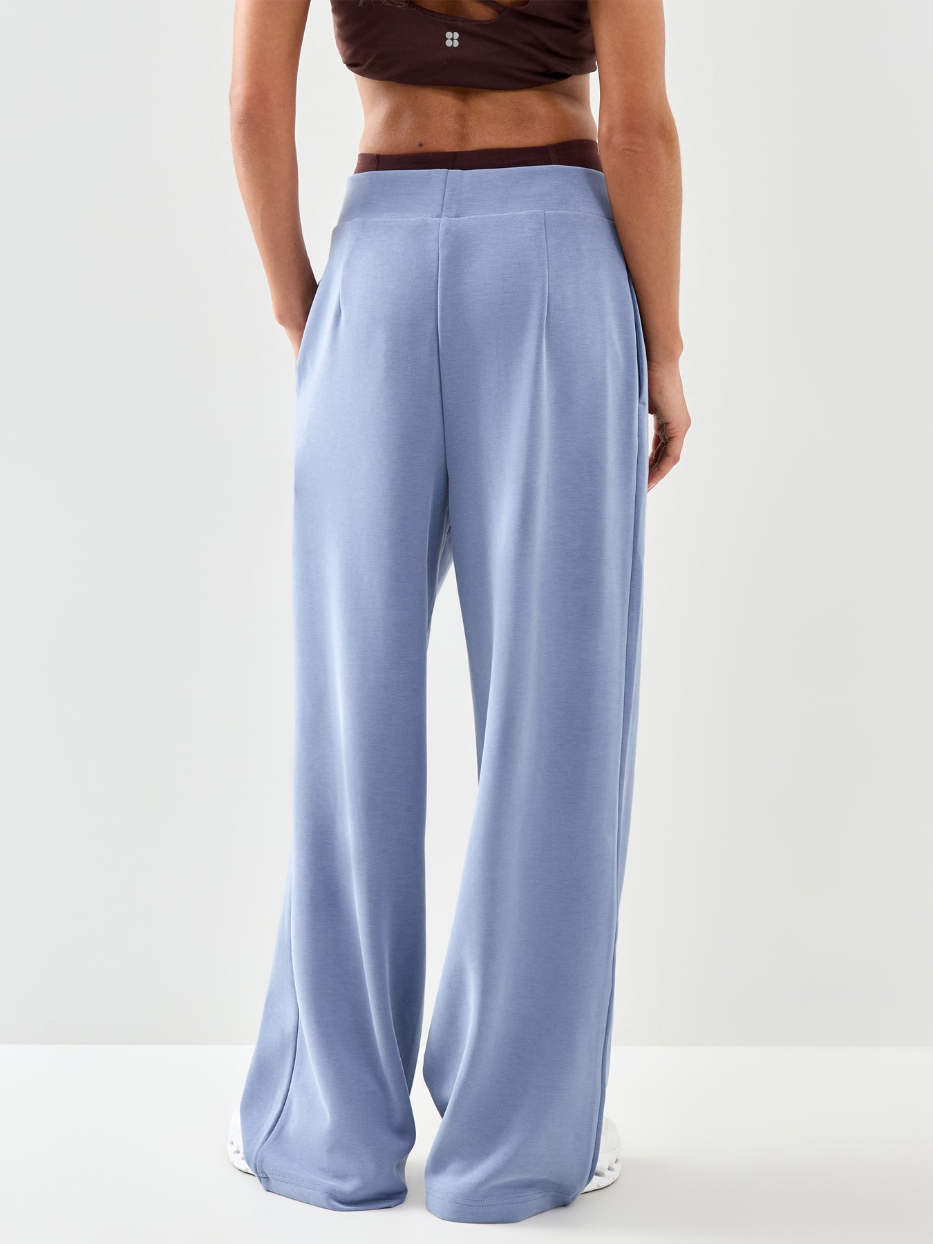 Sand Wash Wide Leg Trouser Blue