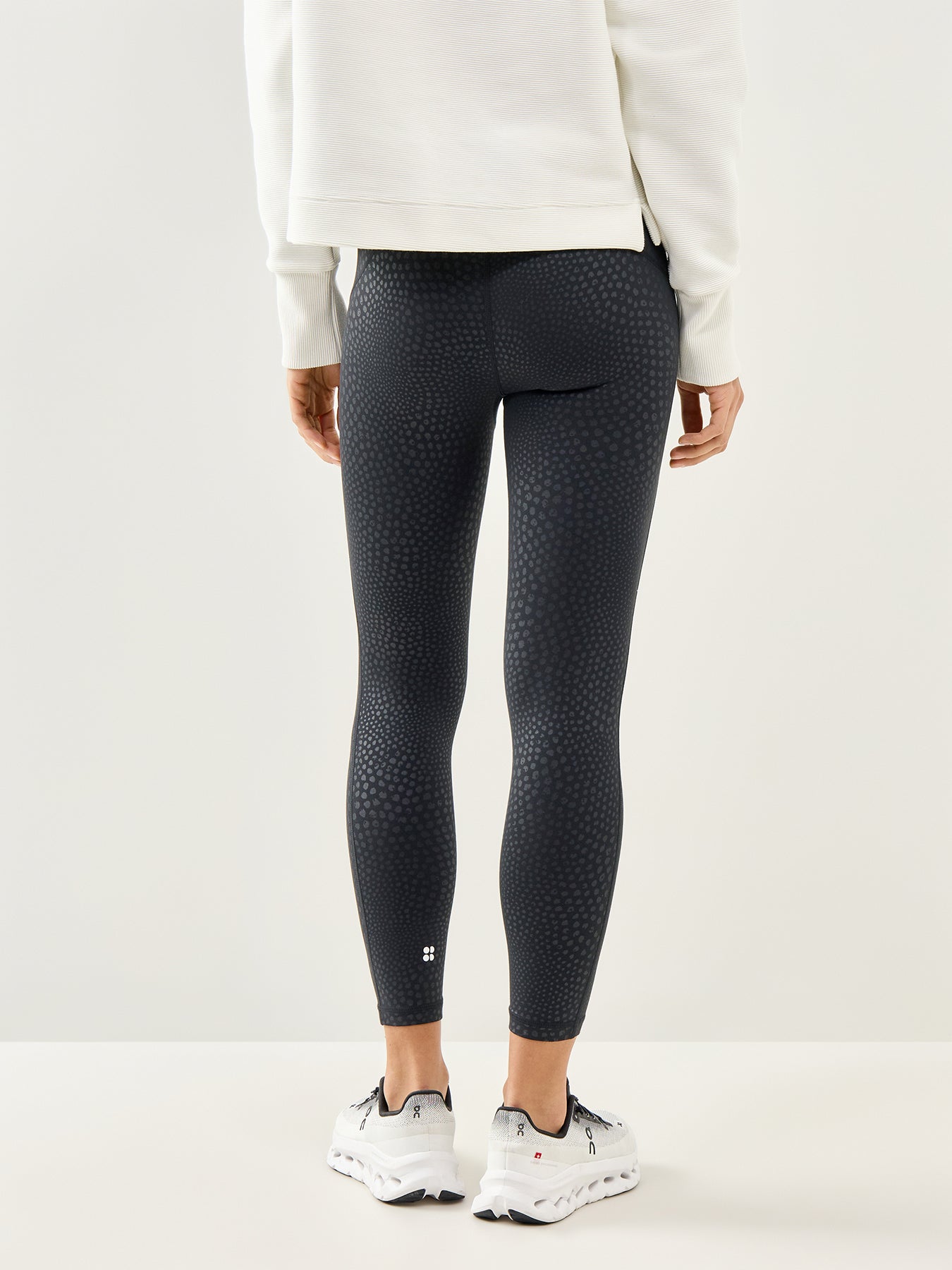 All Day 7/8 Embossed Leggings Black