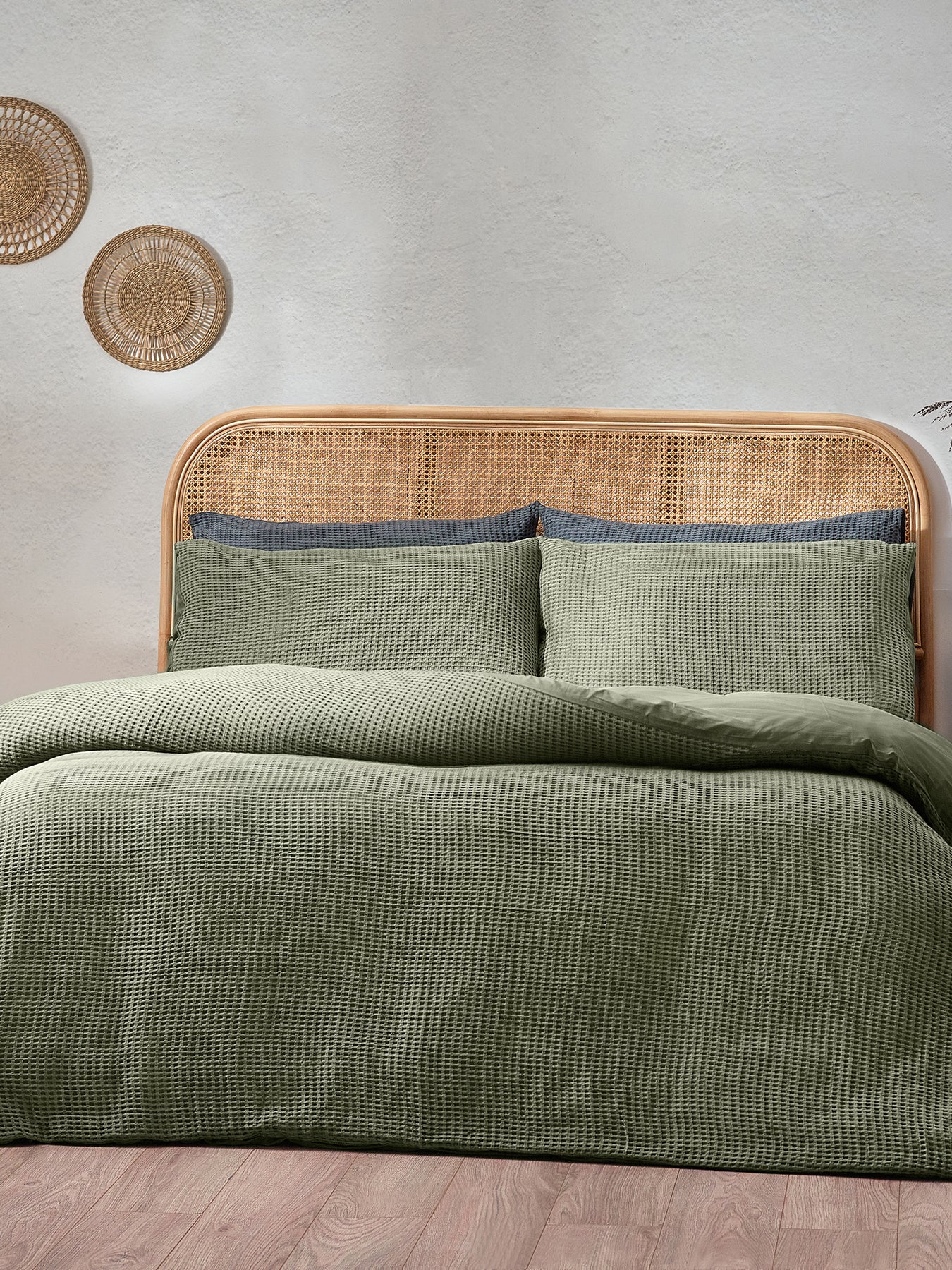 Chunky Waffle Textured Duvet Cover Collection