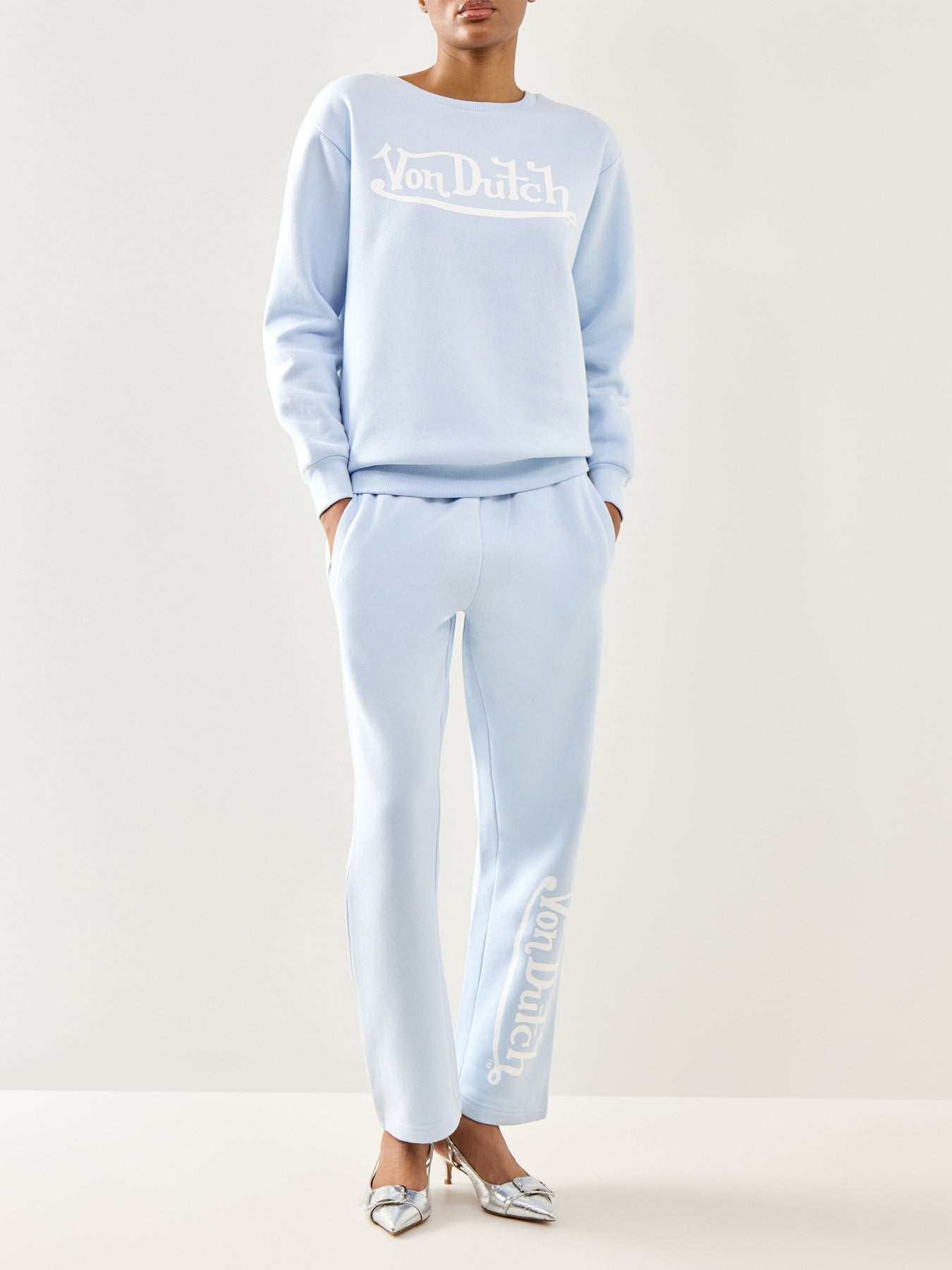Wide Leg Joggers Blue