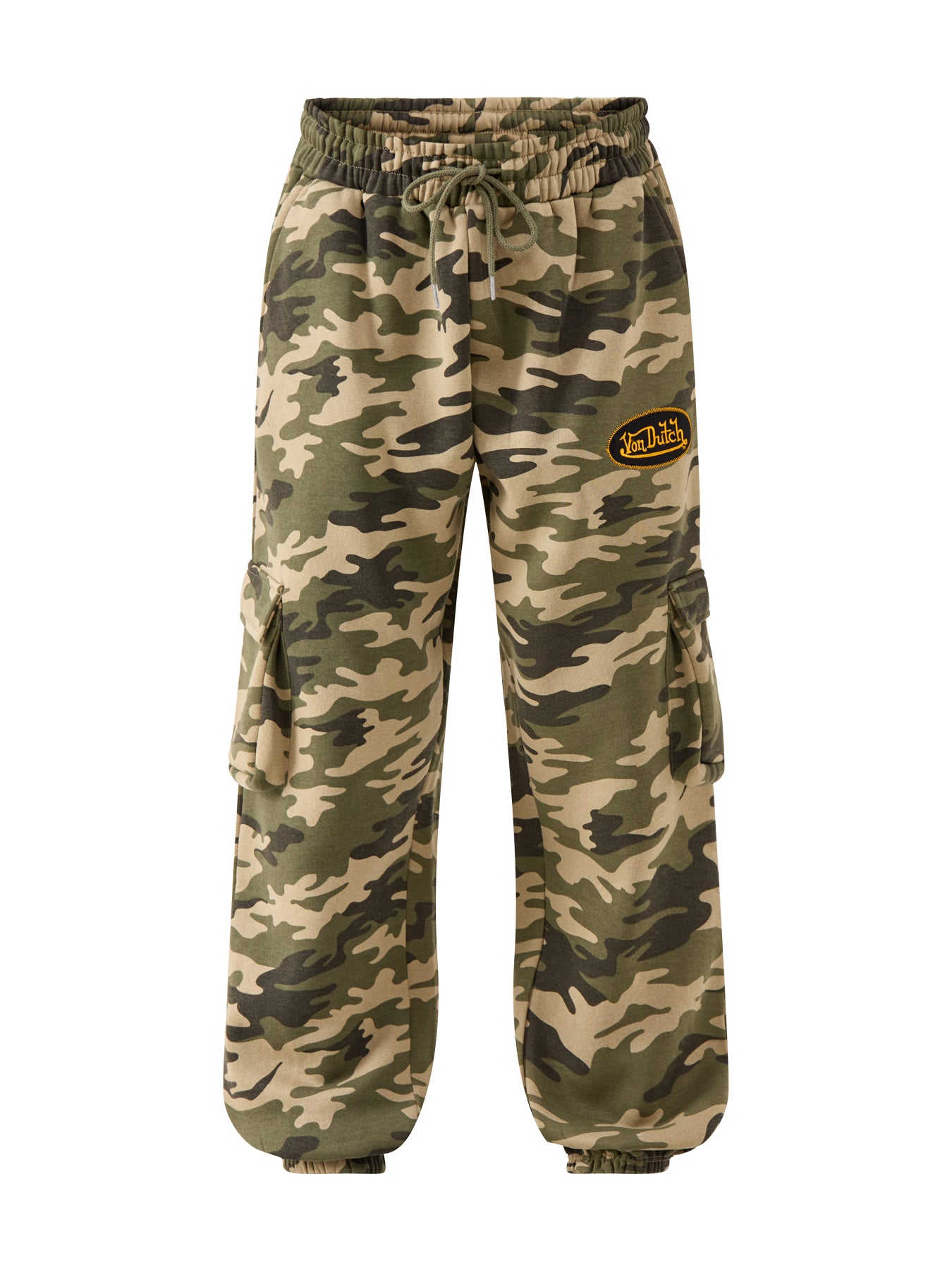 Camo Cuff Relaxed Joggers Green