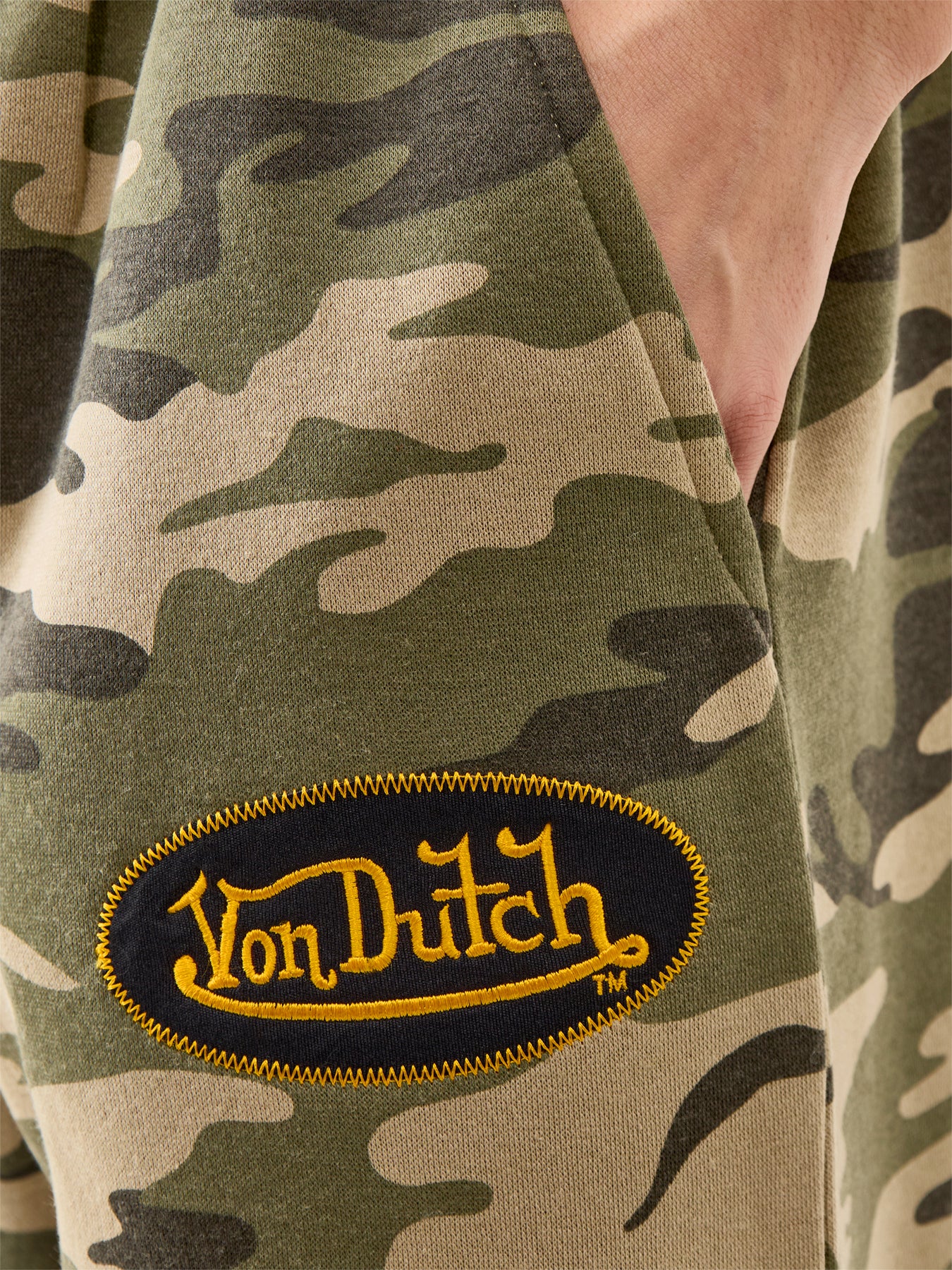 Camo Cuff Relaxed Joggers Green