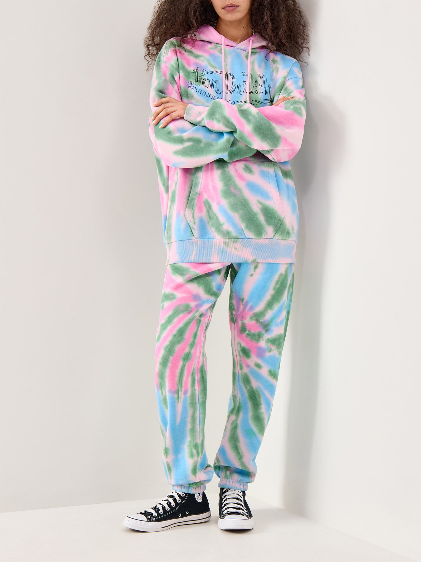 Tie-Dye Cuff Relaxed Joggers Multi