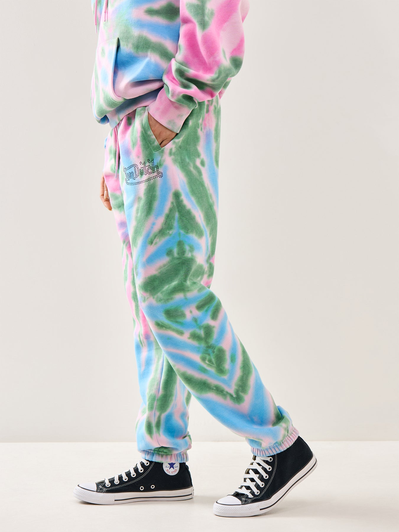 Tie-Dye Cuff Relaxed Joggers Multi