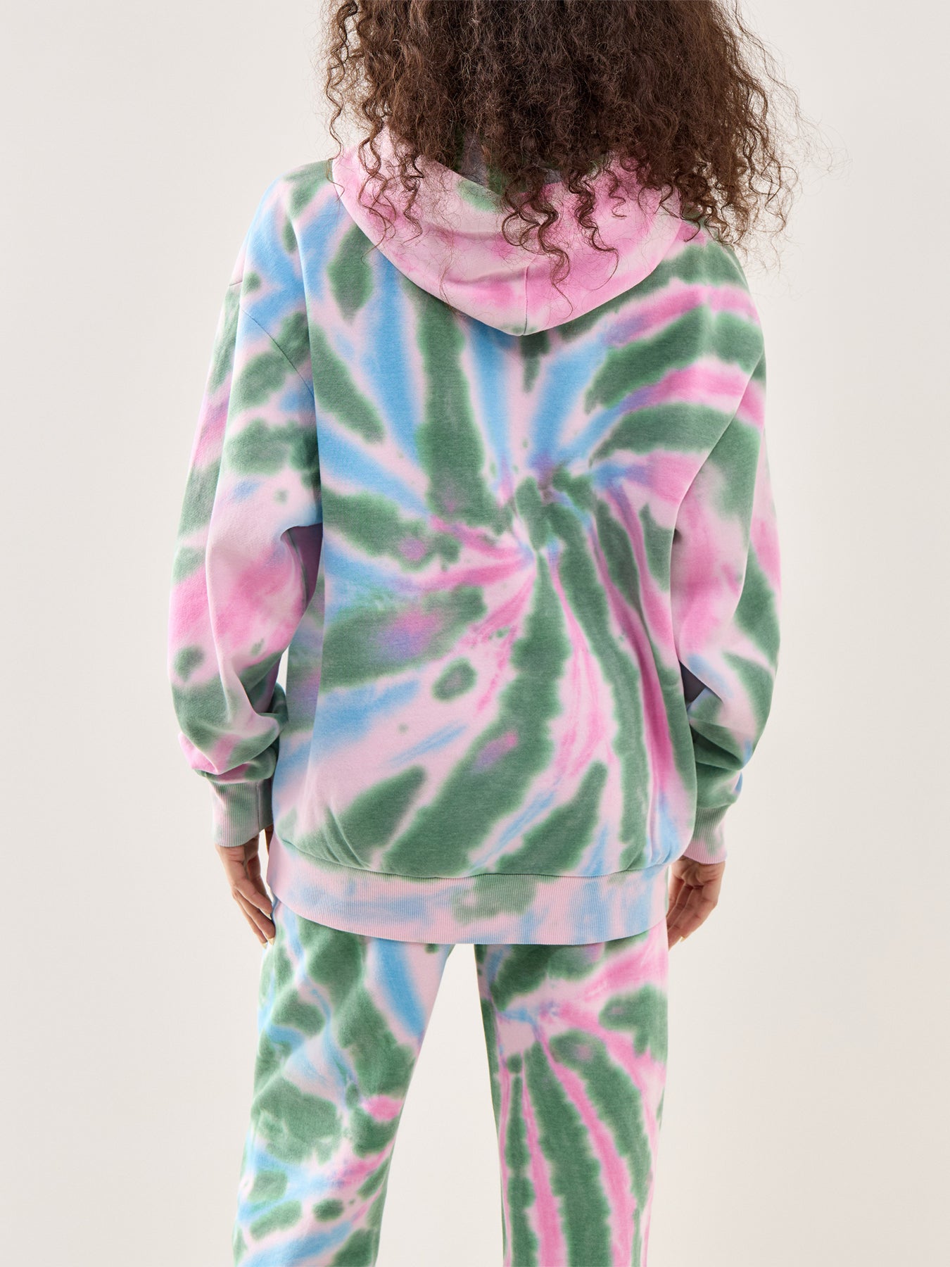 Tie-Dye Long-Sleeve Logo Hoodie Multi