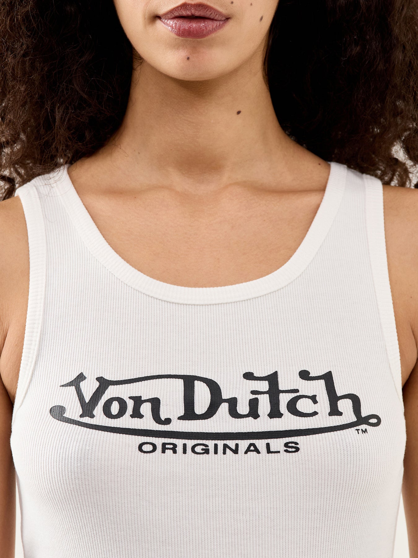 Rib Vest Top White
