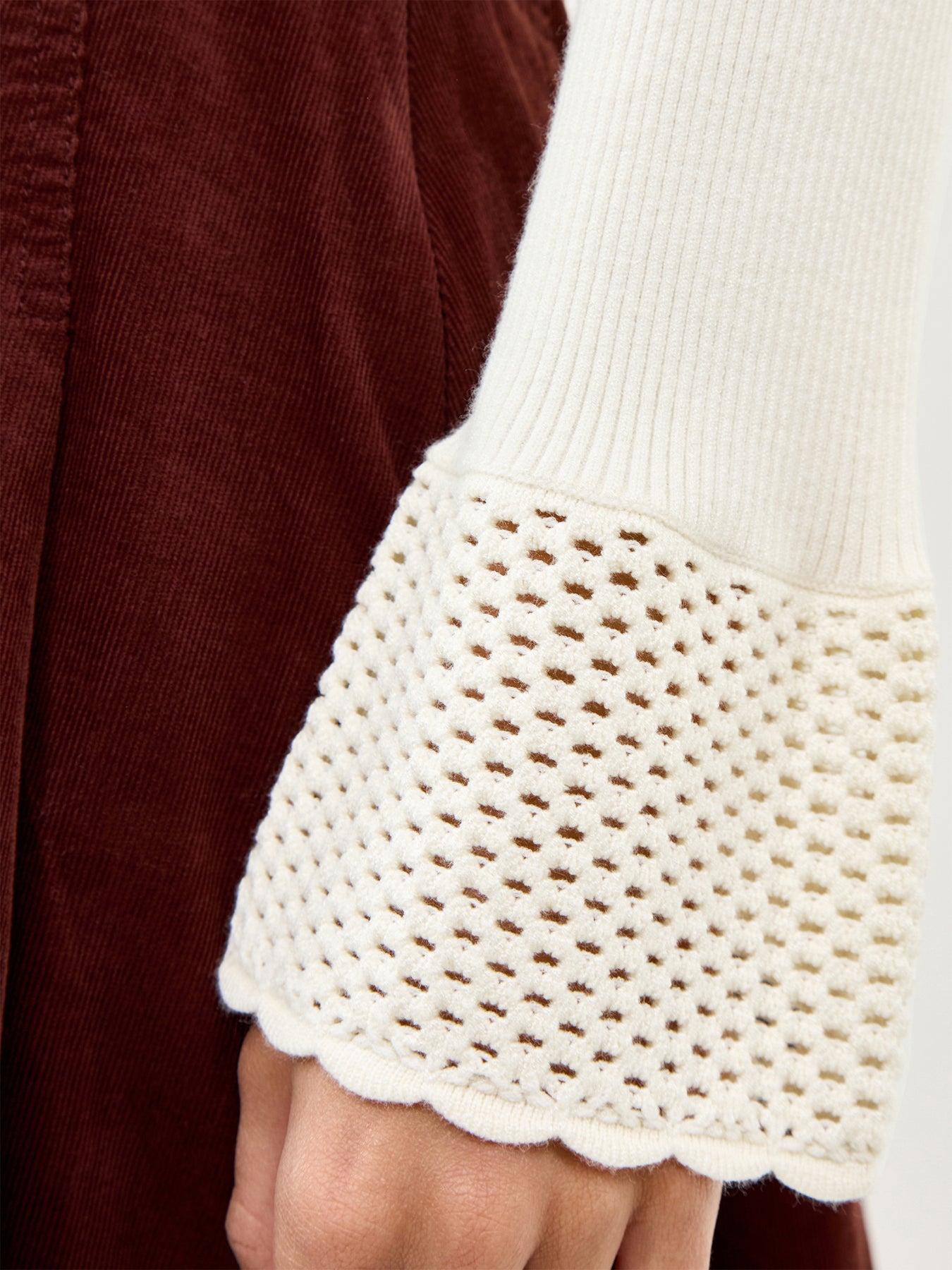 Crochet Cuff Top White