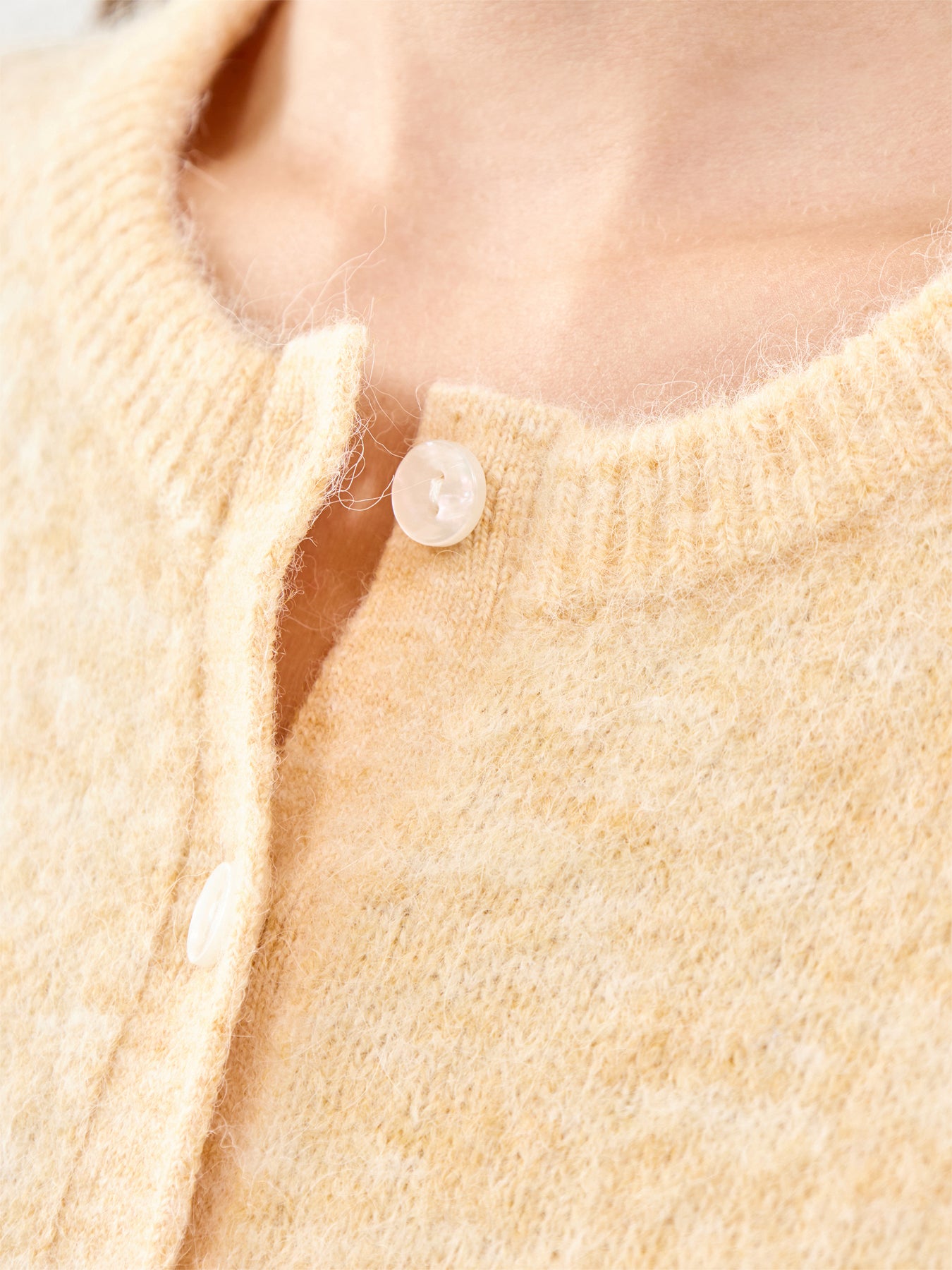 Barrel Sleeve Cardigan Yellow