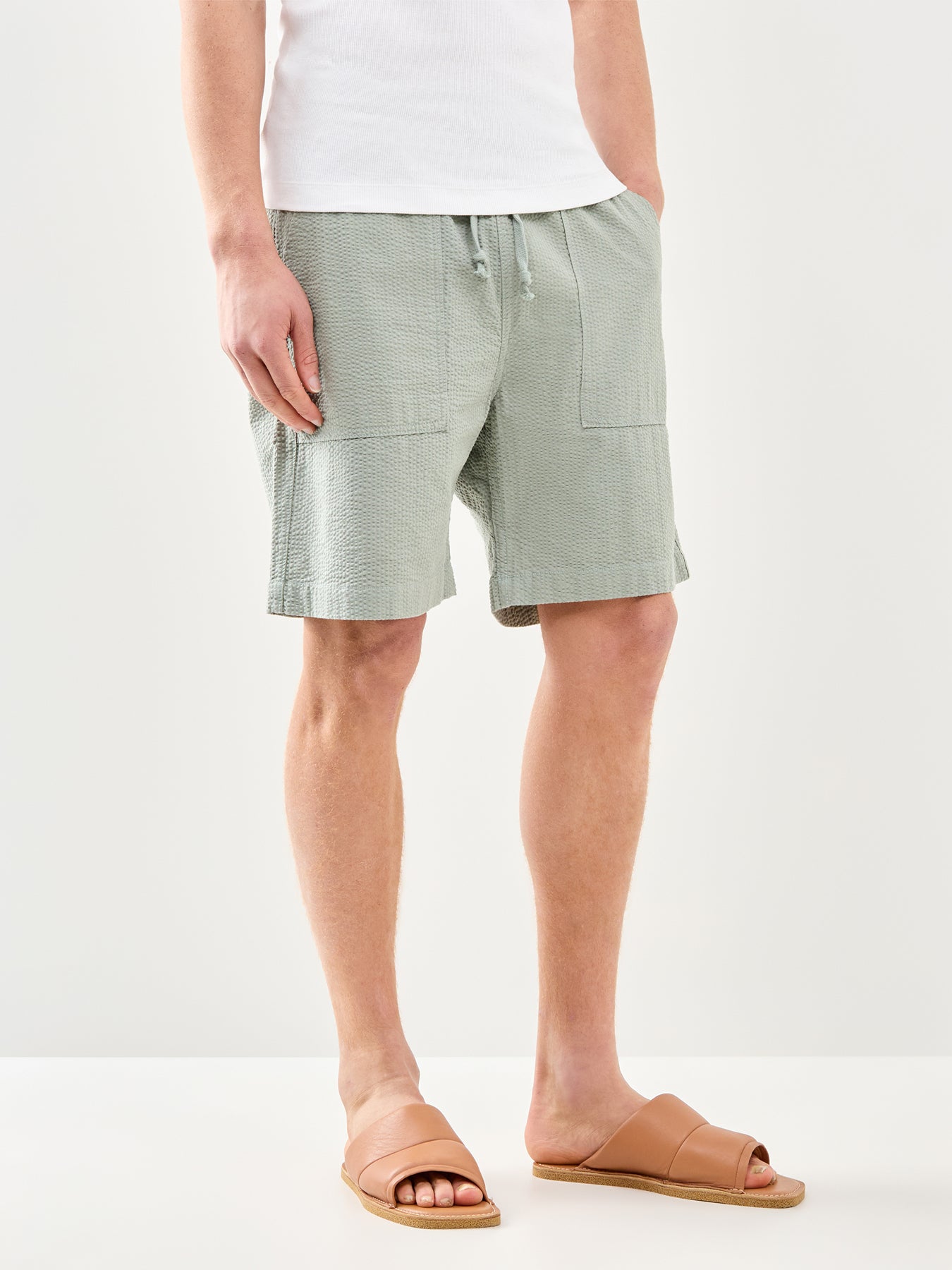 Seersucker Chef Shorts Green