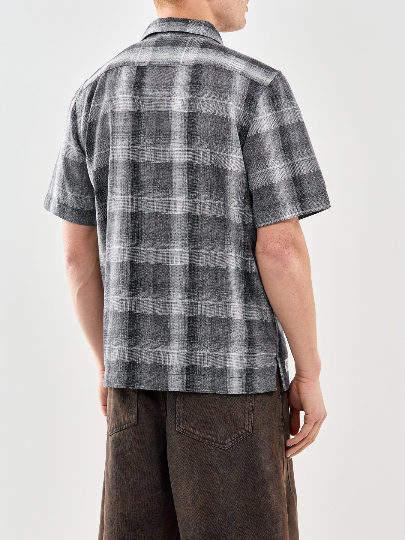 Plaid Long Sleeve Shirt Black