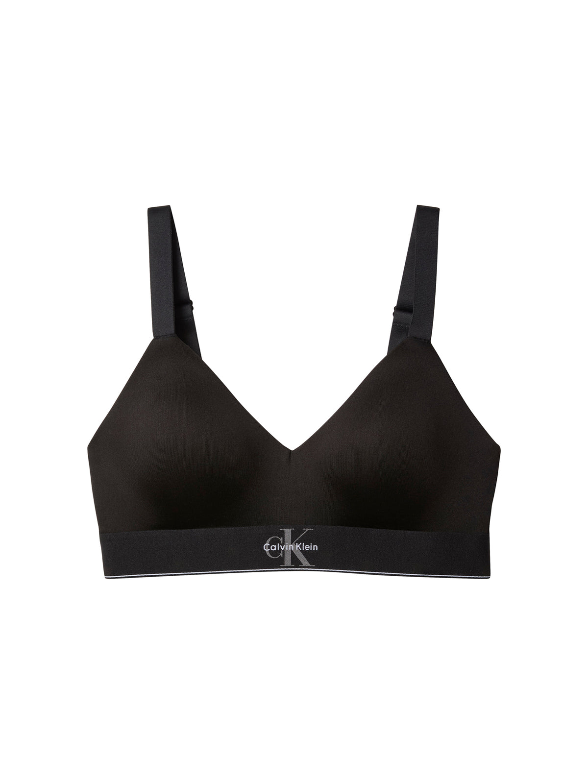 CK Graphic Lightly Lined Bralette - Black